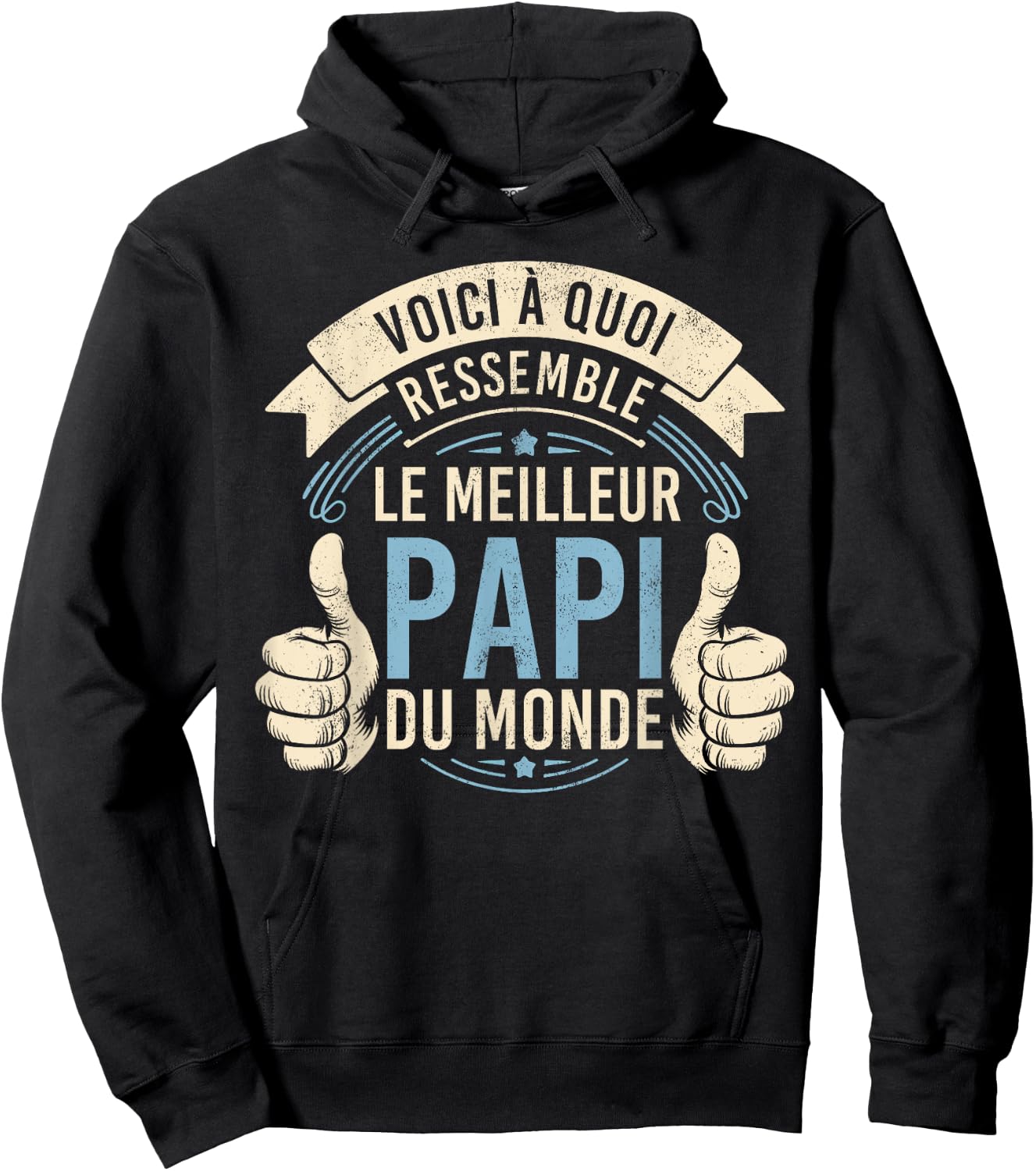 Grandfather's Day - Best Grandpa - Super Papy Hoodie - Hoodie | Black