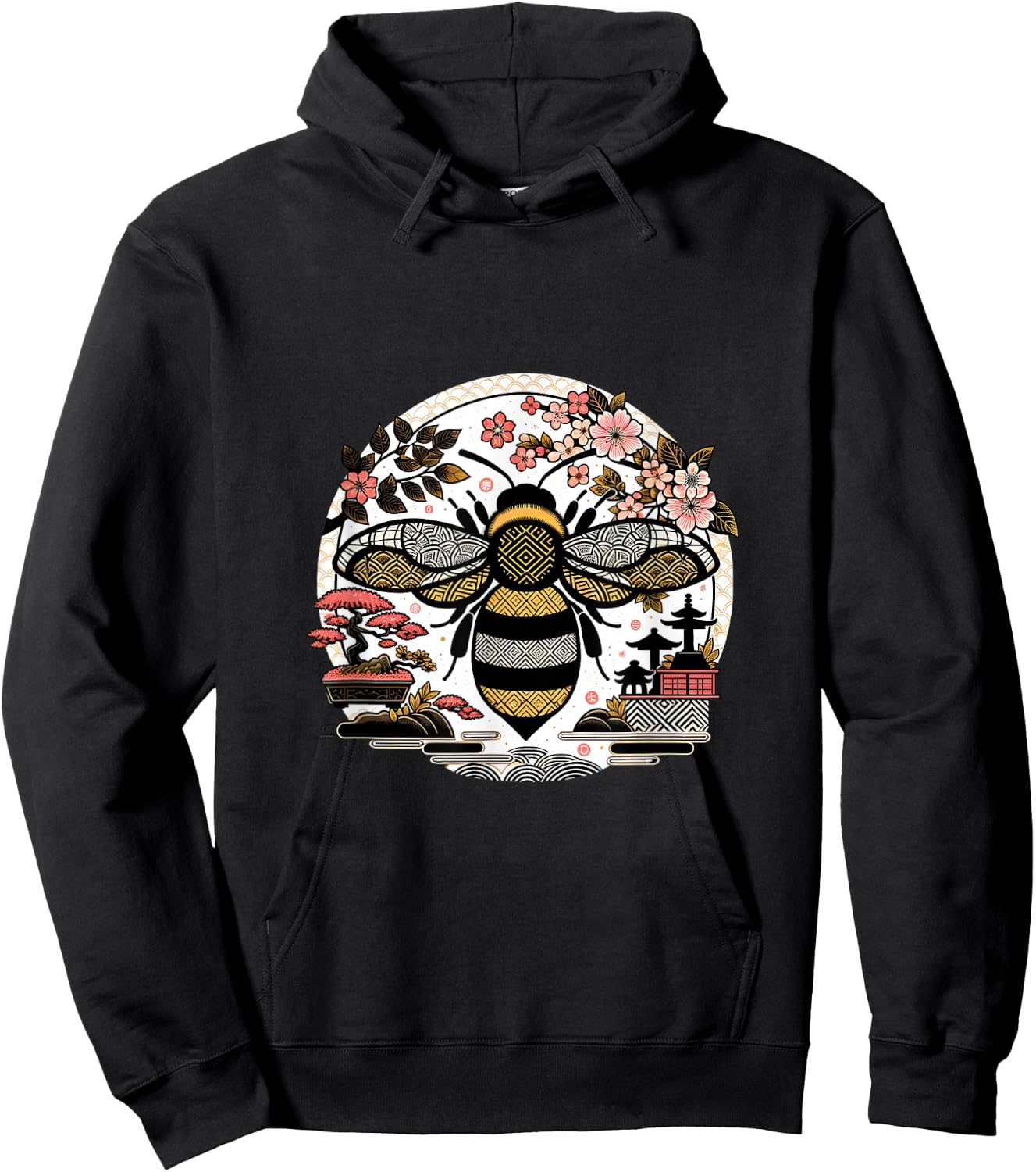 Japanese Garden BumbleBee Beekeeper Honey Bees Hoodie - Hoodie | Black