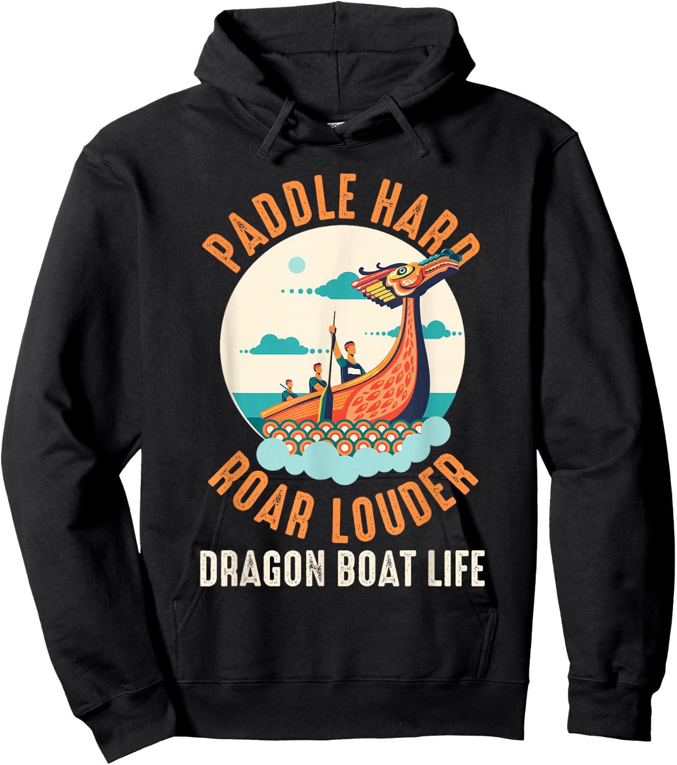Paddle Dragon Boat Hoodie - Hoodie | Black