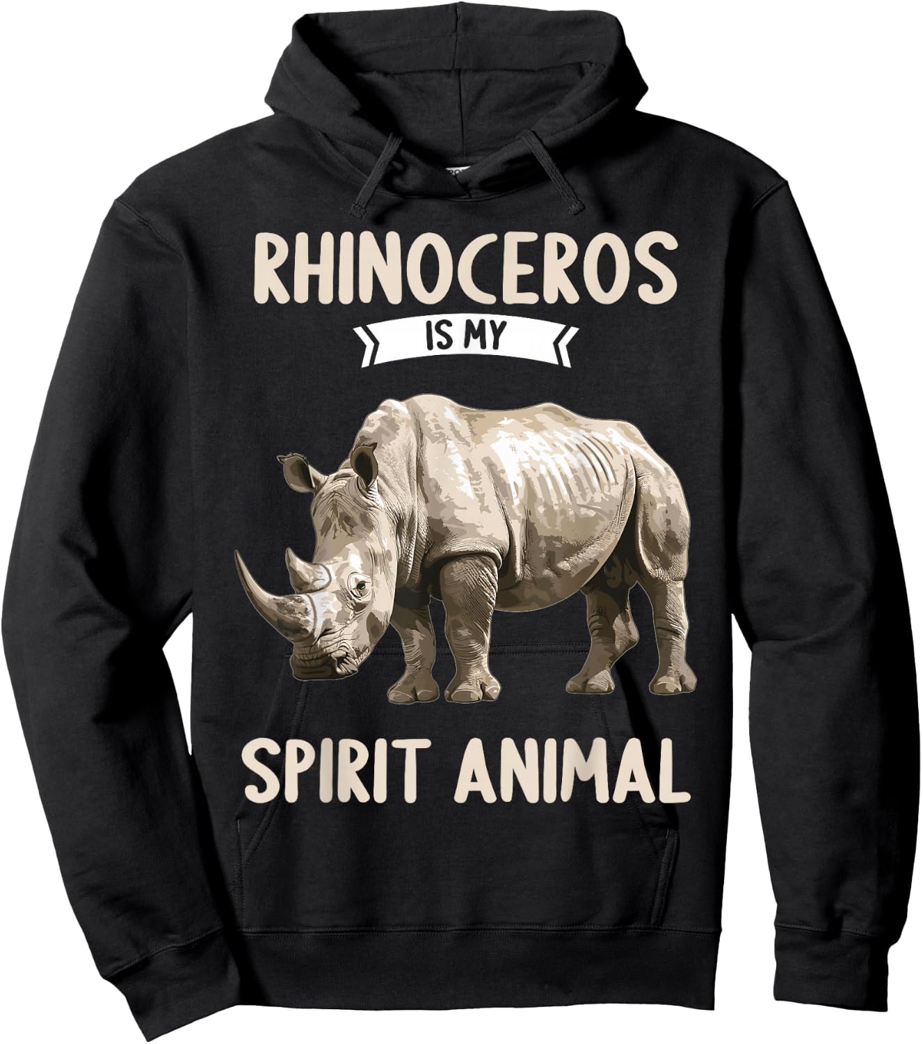 Rhinoceroses Rhinos Rhinoceros is my spirit animal Rhino Hoodie - Hoodie | Black