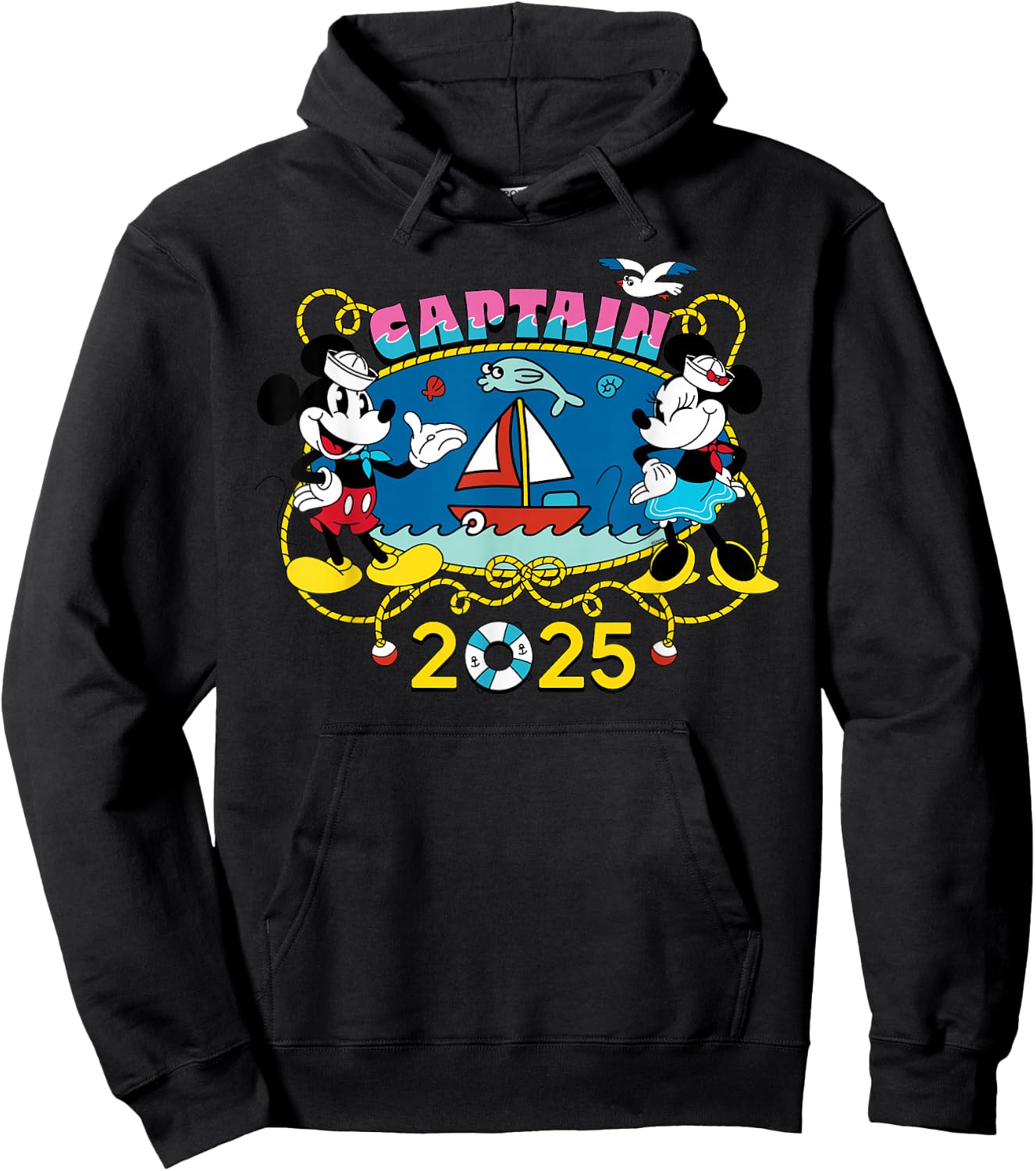 Disney Cruise 2025 Family Group Vacation Matching Captain Hoodie - Hoodie | Black