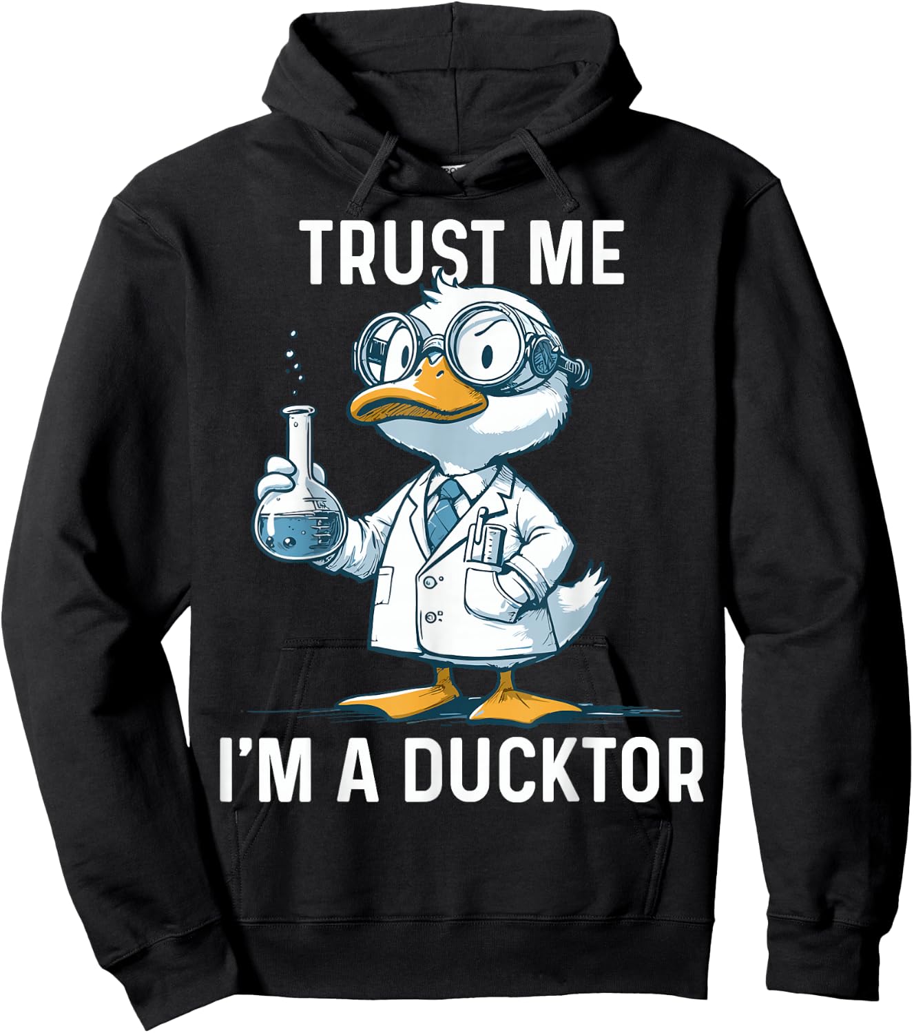 Trust Me I'm A Ductor Whimsical Duck Doctor Fun Hoodie - Hoodie | Black