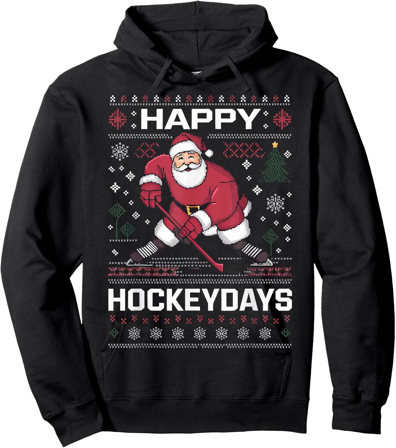 Happy Hockey Days Hockey Player Hoodie - Hoodie | Black
