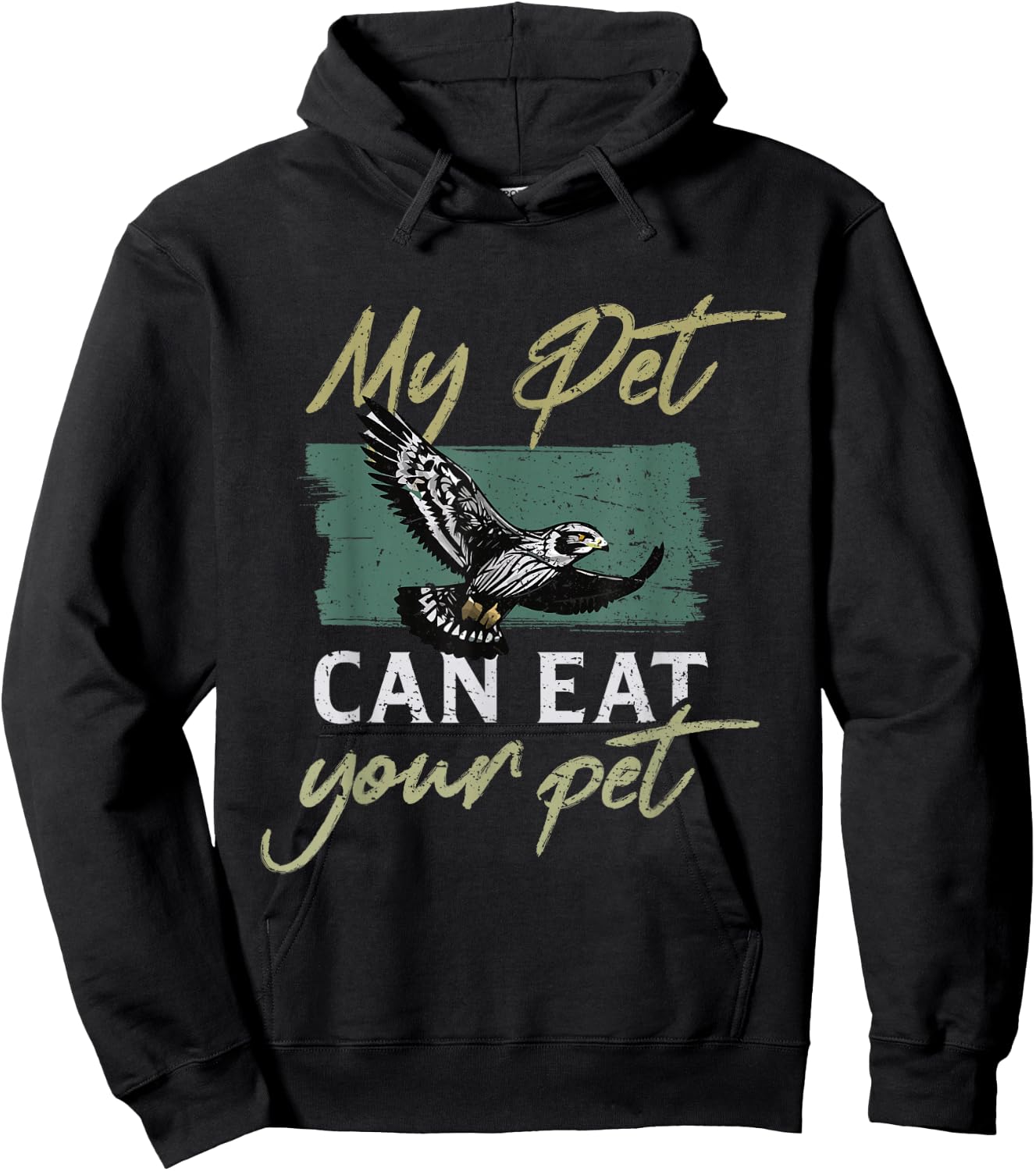 My pet can eat your pet Peregrine Falconry Falcon Hawk Hoodie - Hoodie | Black