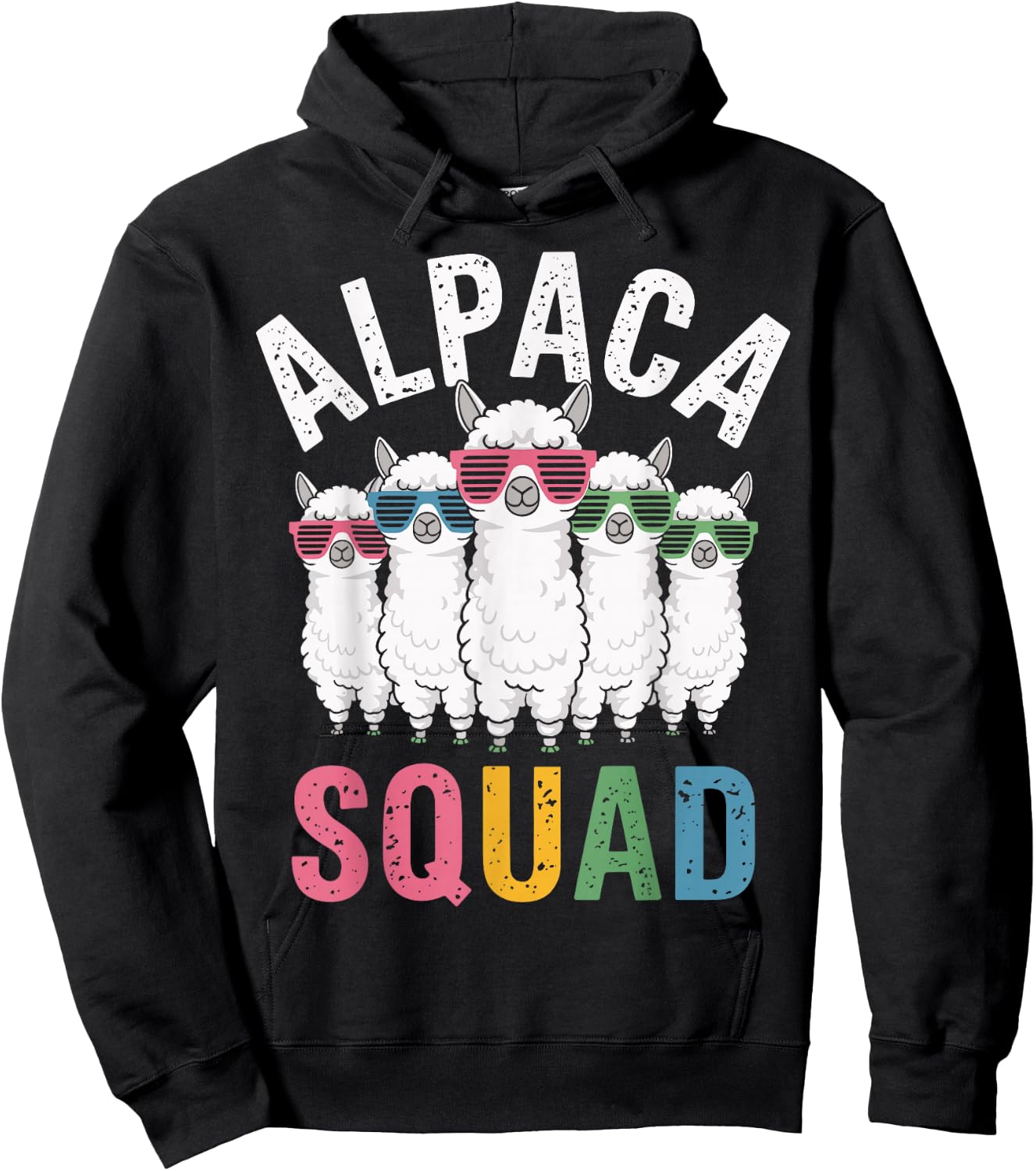 Alpaca Squad Llama Hoodie - Hoodie | Black