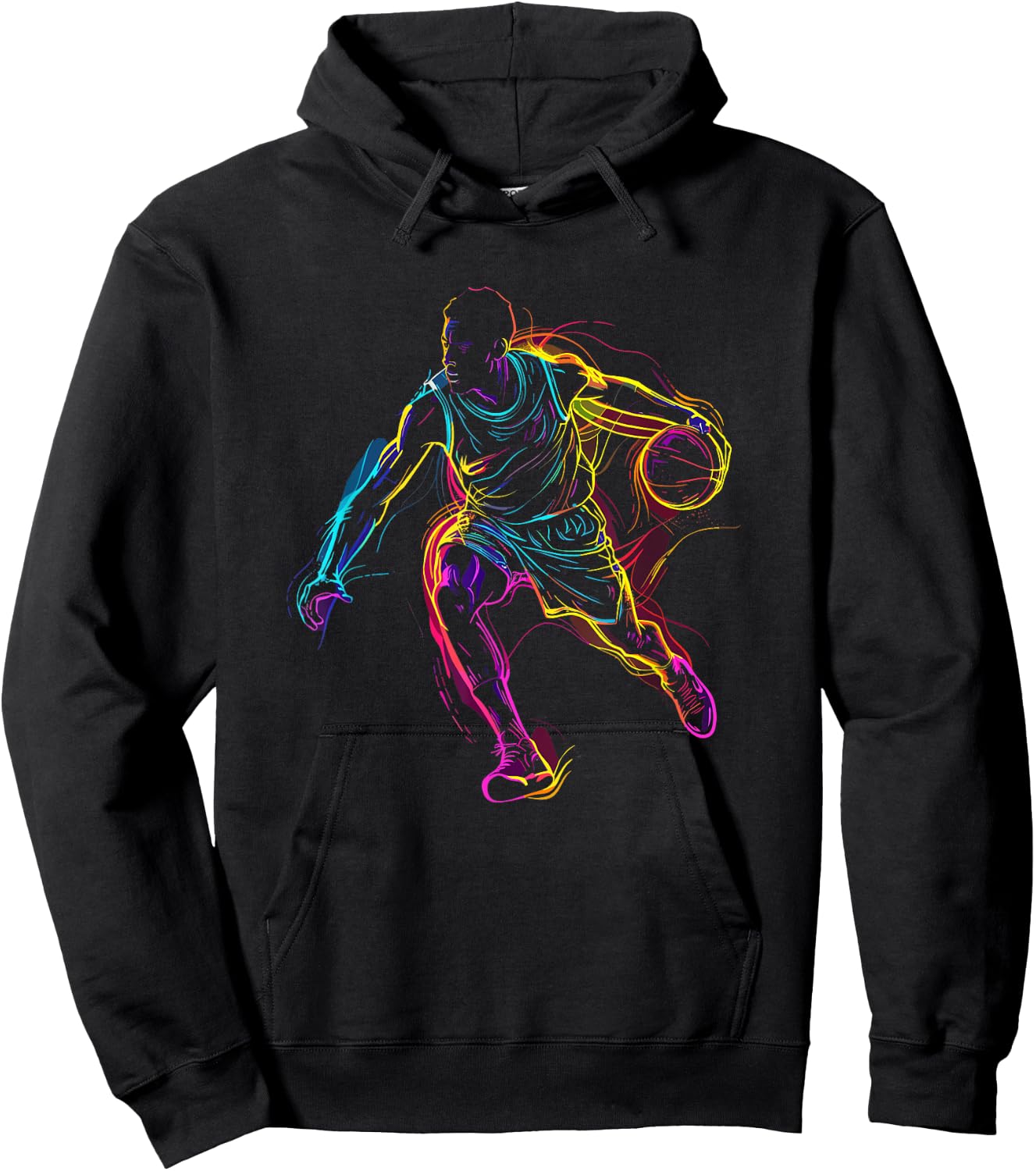 Basketball Guy Sketch Basketball Boys Hoodie - Hoodie | Black