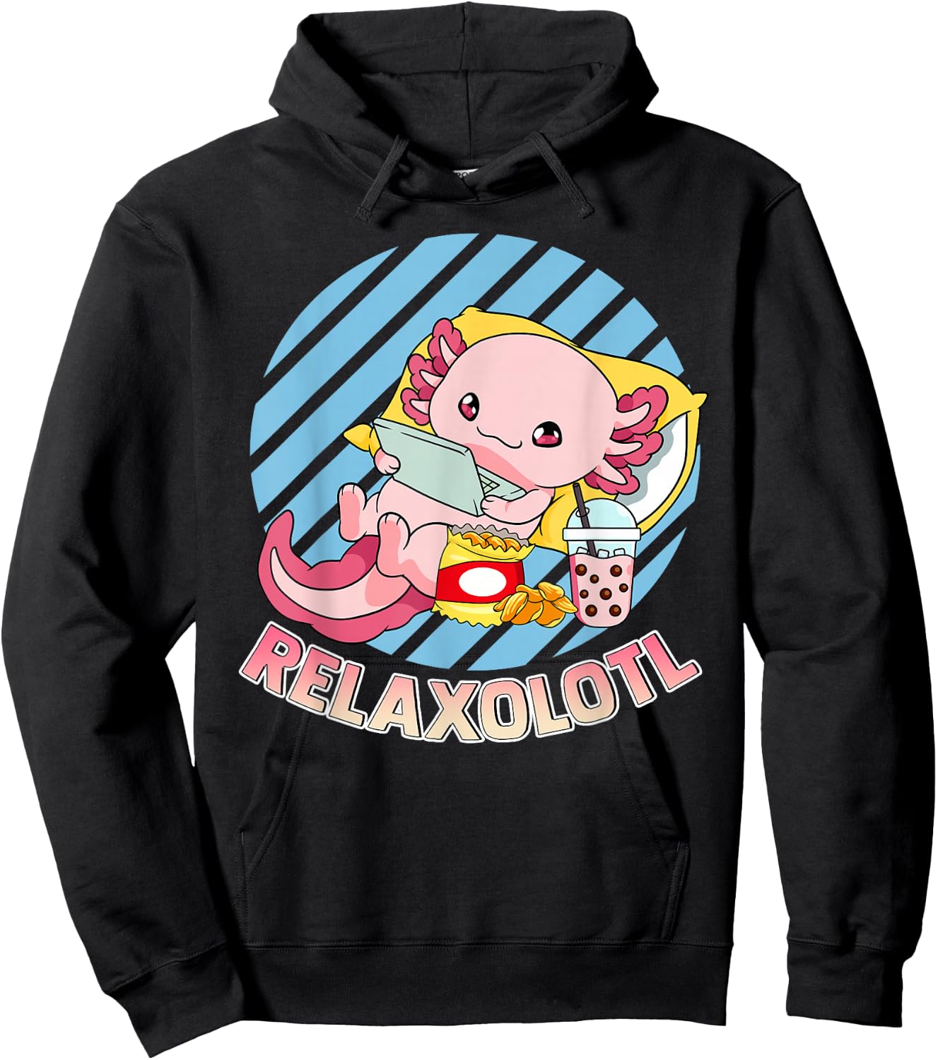Axolotl Shirt Axolotl Shirts For Girls Cute Relaxolotl Hoodie - Hoodie | Black