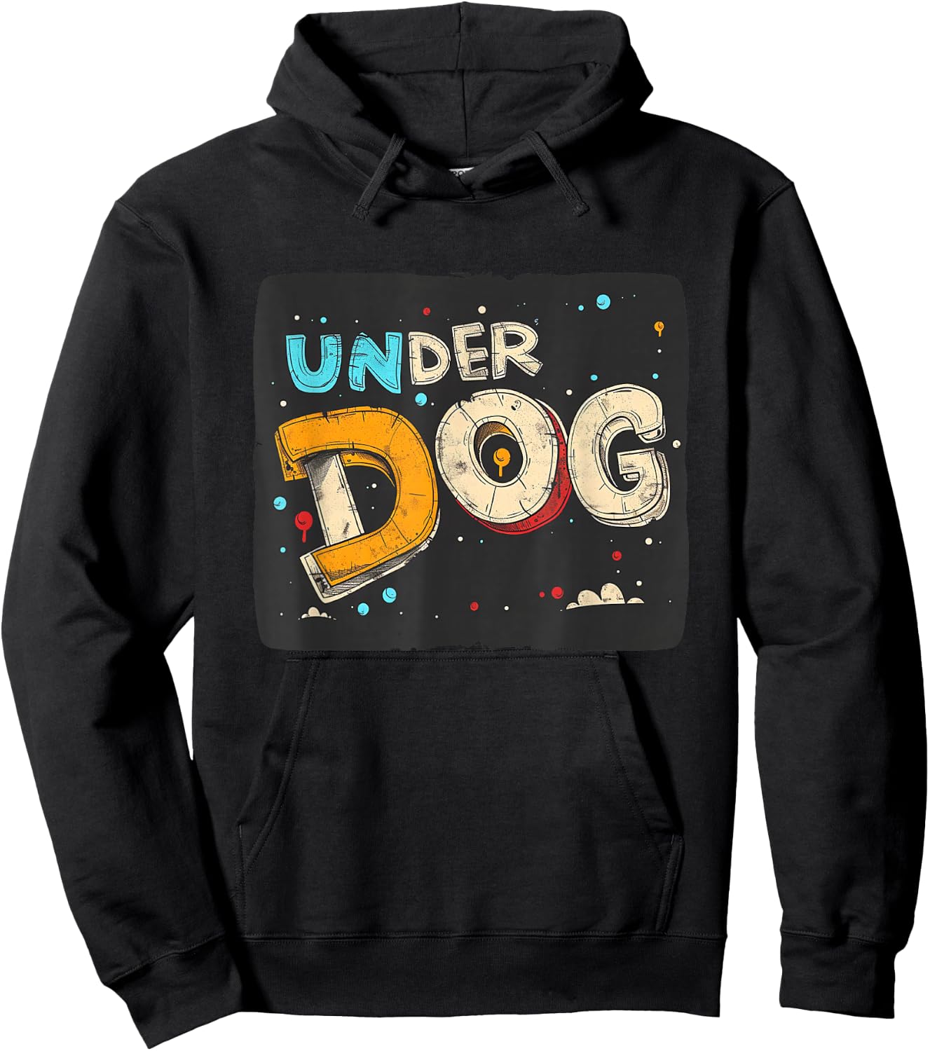 Stylish Underdog Emblem for Modern Costume Lovers Hoodie - Hoodie | Black