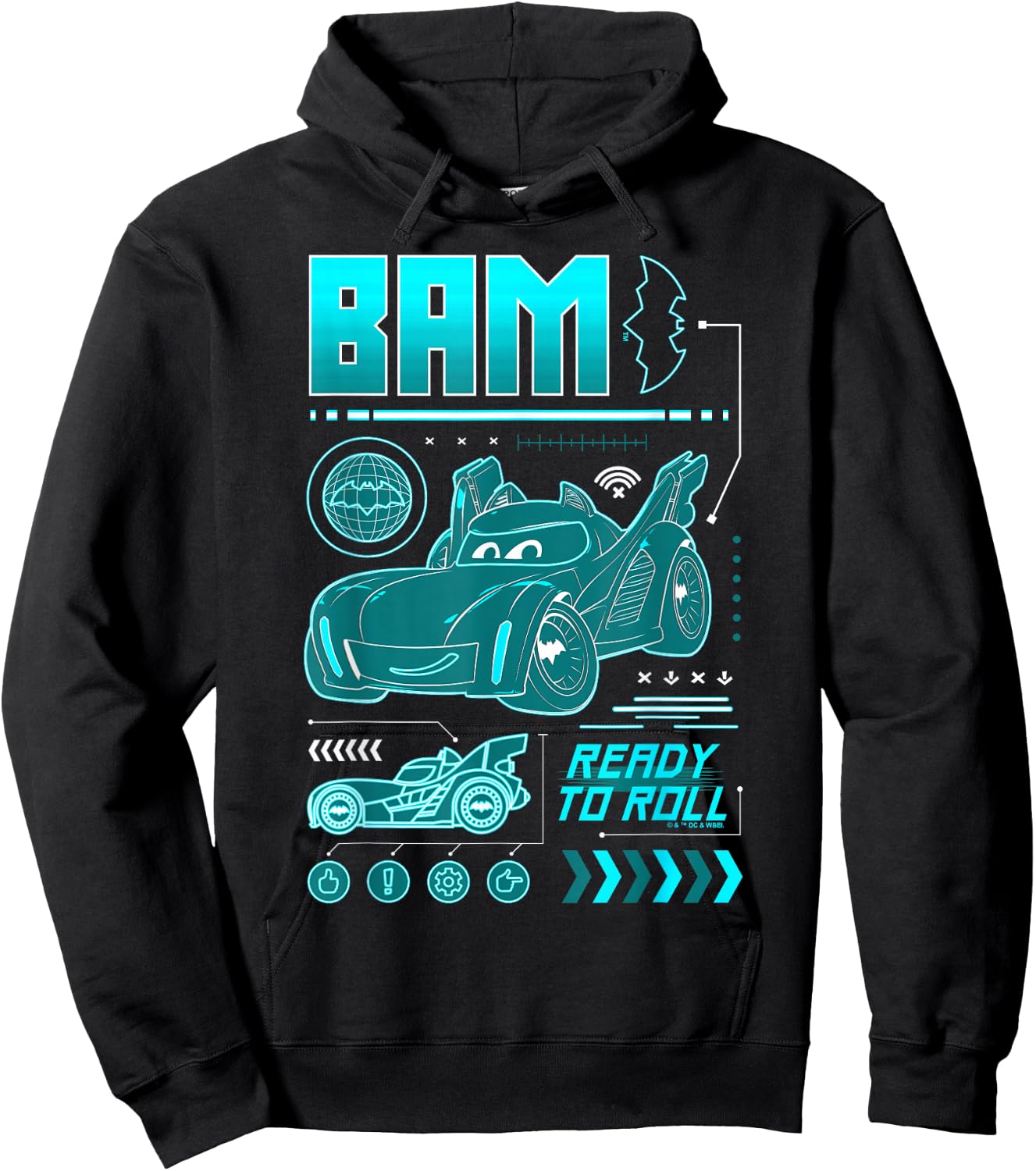Batman Batwheels BAM Schematic Hoodie - Hoodie | Black