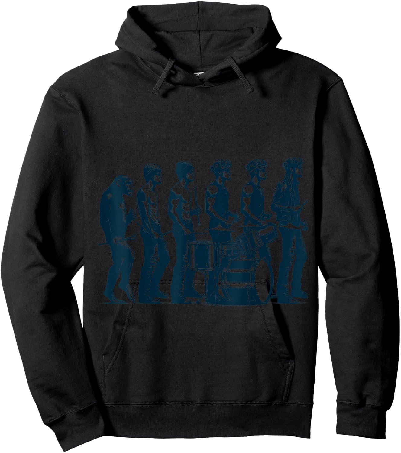 Funny Drummer Gifts Drumming Drums Evolution Of Drummer Hoodie - Hoodie | Black