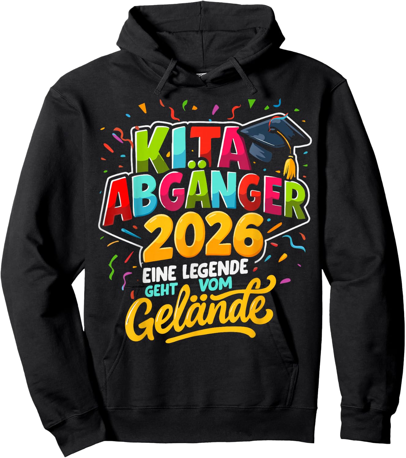 Kinder Kita Abgänger 2026 Eine Legende Geht Vom Gelände Hoodie - Hoodie | Black