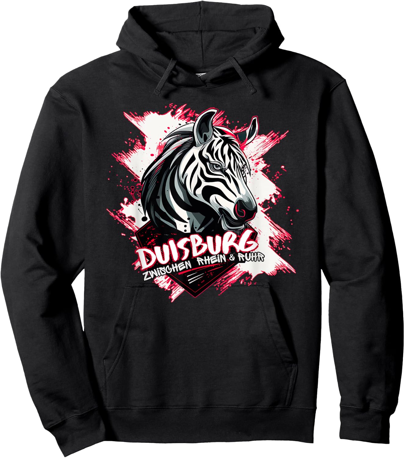 Duisburg Rhein und Ruhr - Das Zebra für Duisburger Hoodie - Hoodie | Black