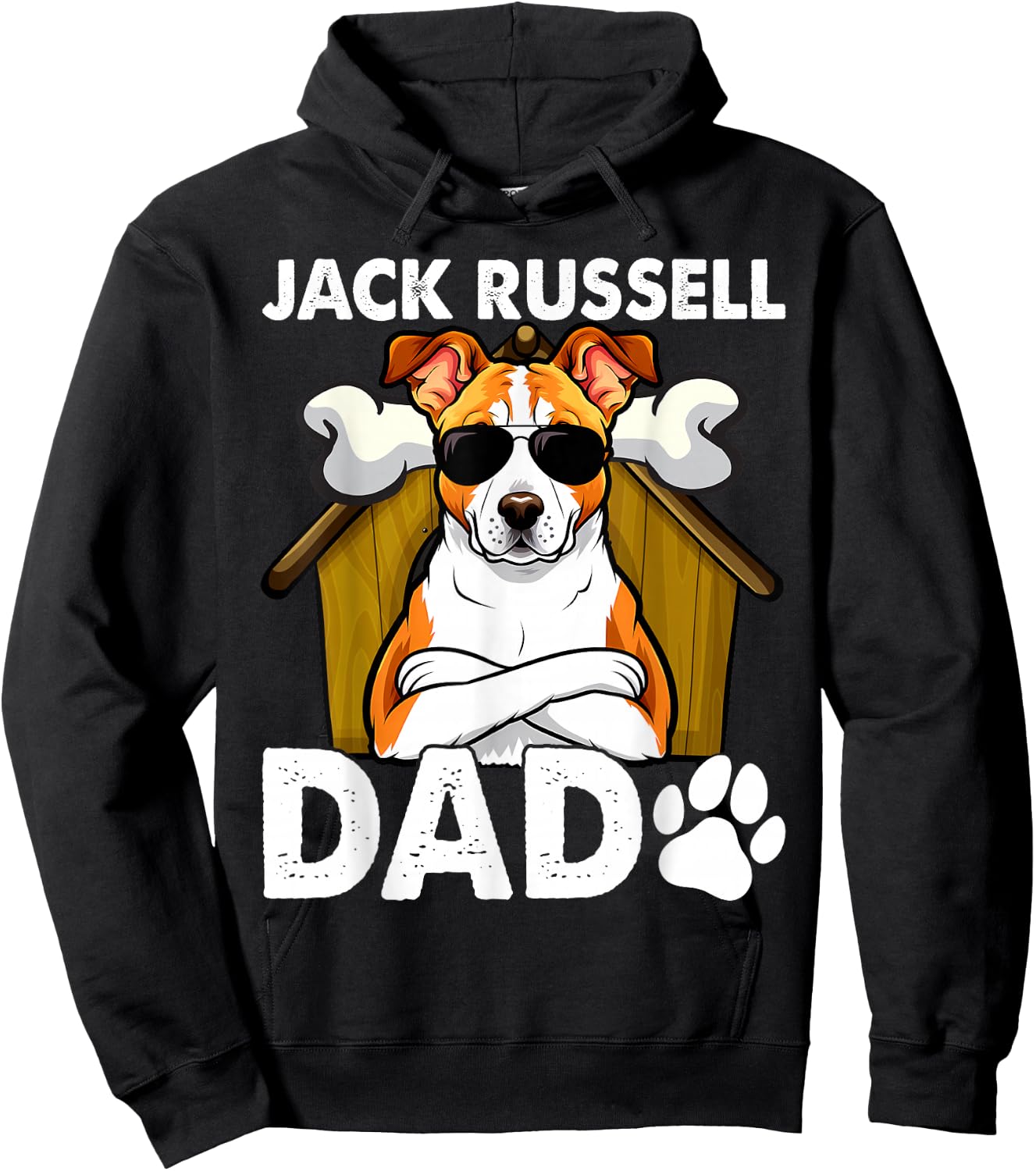 Jack Russell Terrier Dad Male Dogs Hoodie - Hoodie | Black