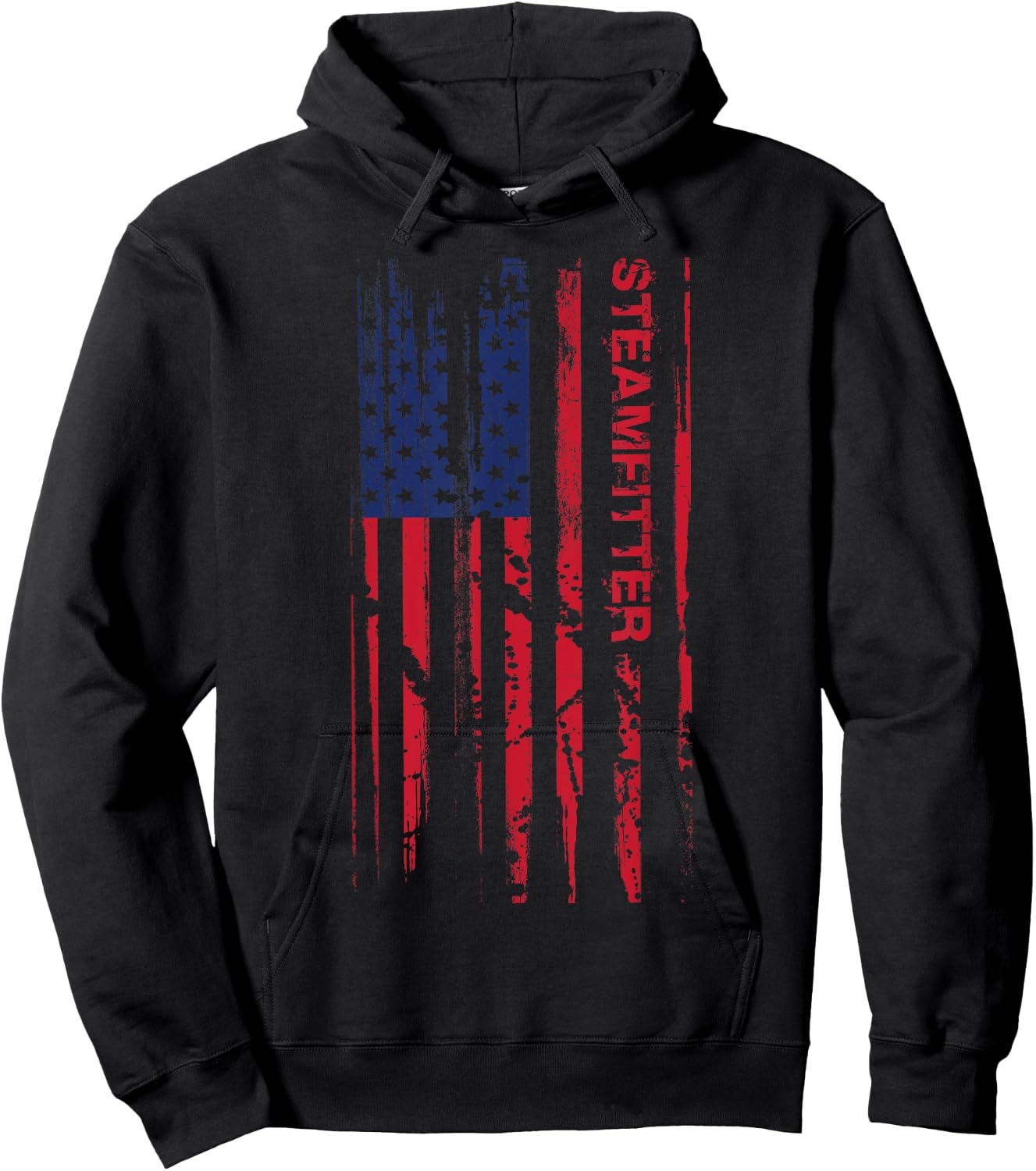 Steamfitter American Flag Freedom Welders Gift Hoodie - Hoodie | Black