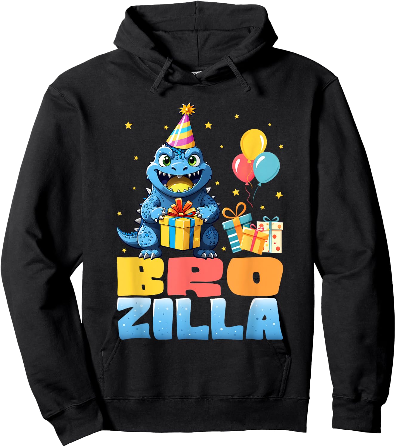 Brozilla Funny Monster Kaiju Family Matching Birthday Boys Hoodie - Hoodie | Black
