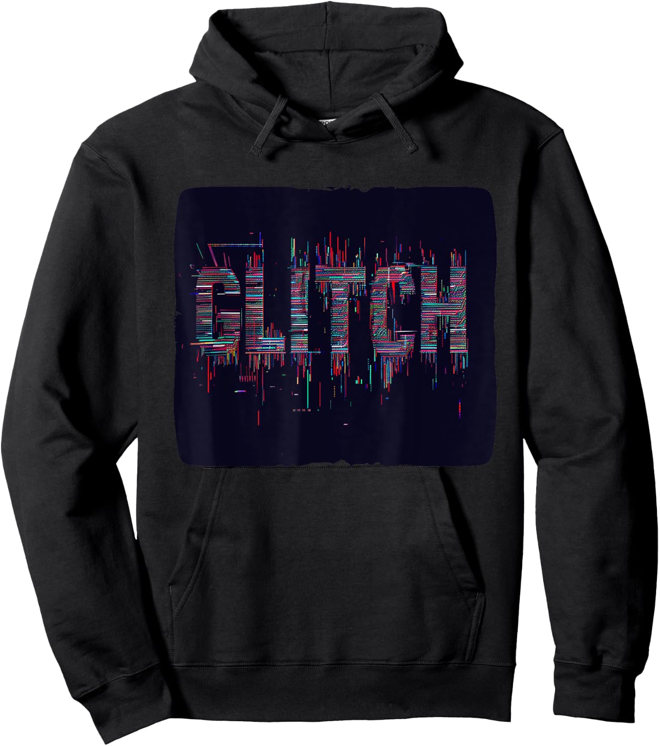 Multicolor Glitch Costume Hoodie - Hoodie | Black
