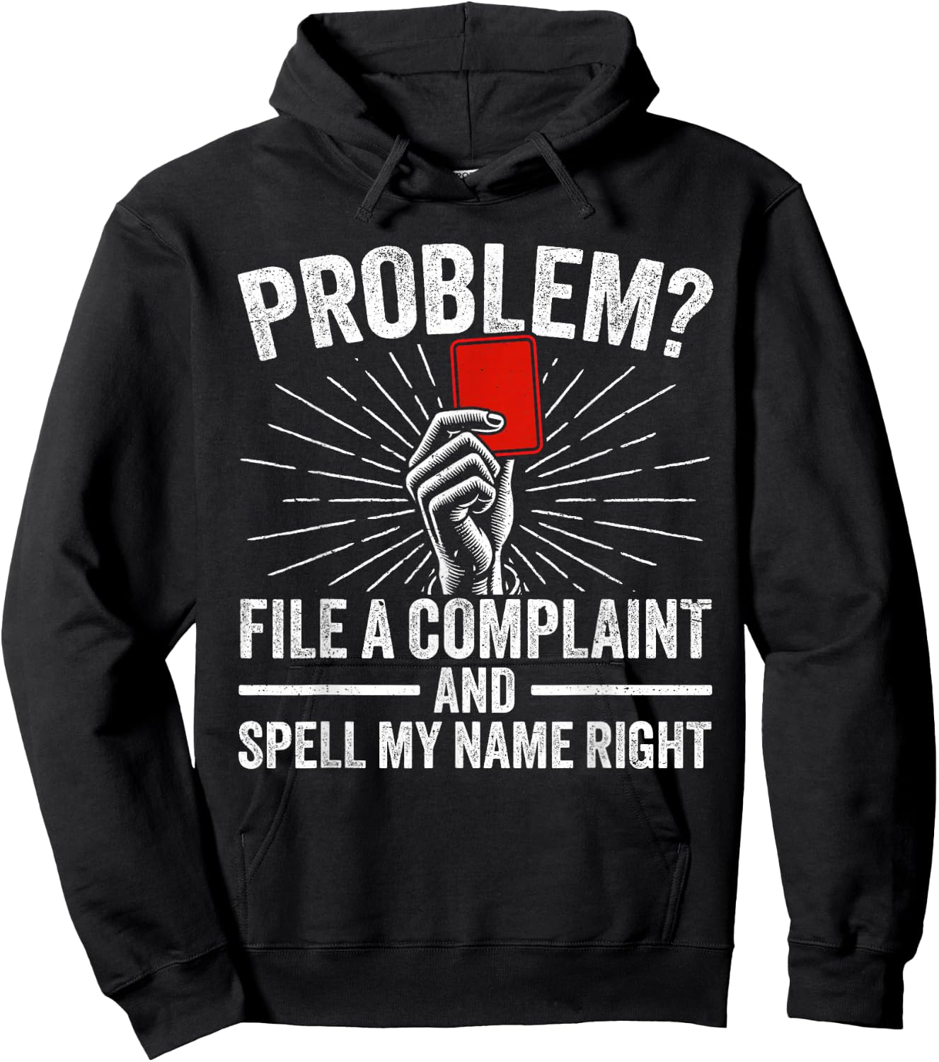 Soccer Ref Funny Soccer Referee Hoodie - Hoodie | Black