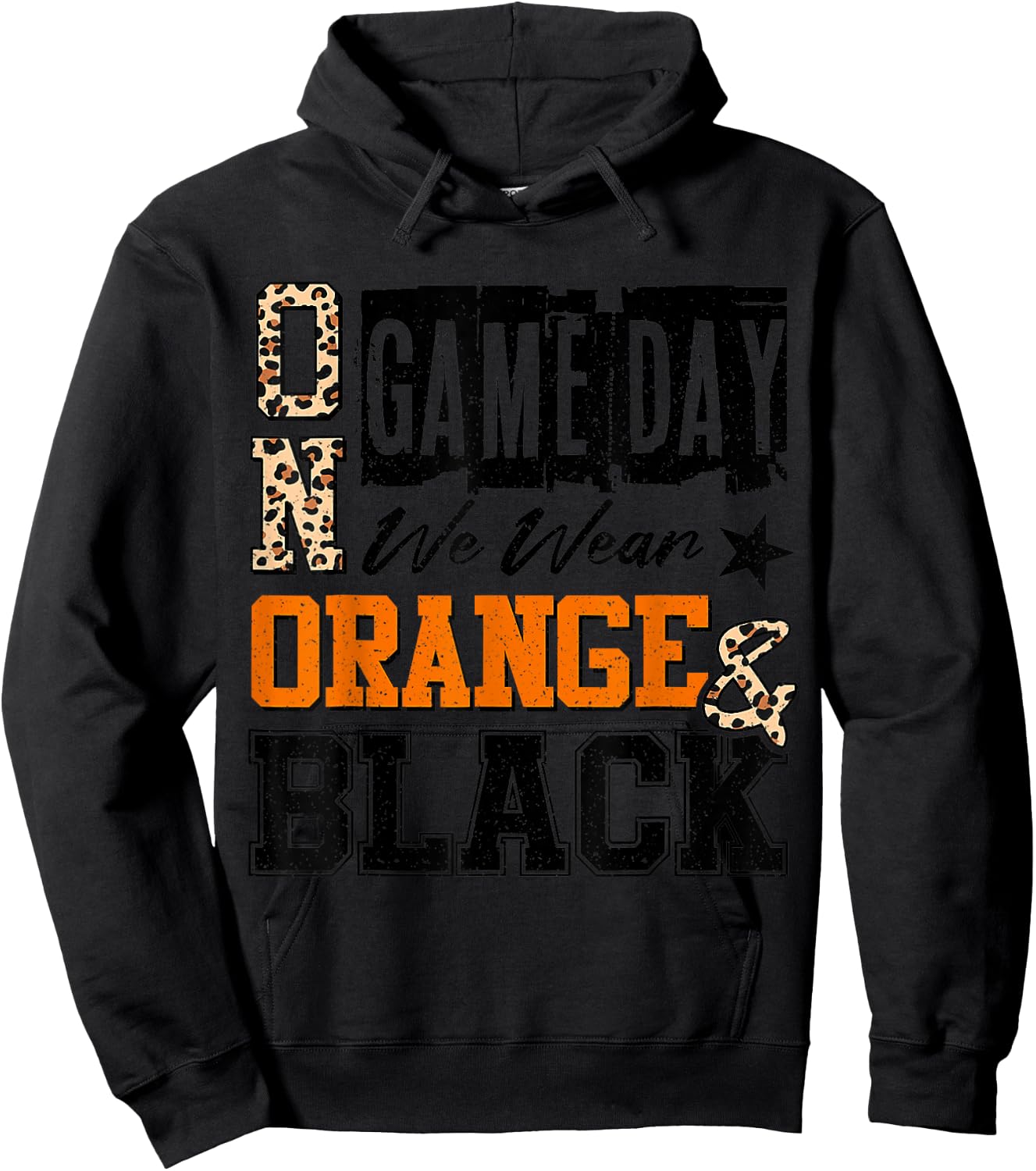 Love Play Football On Gameday We Wear Orange And Black Hoodie - Hoodie | Black