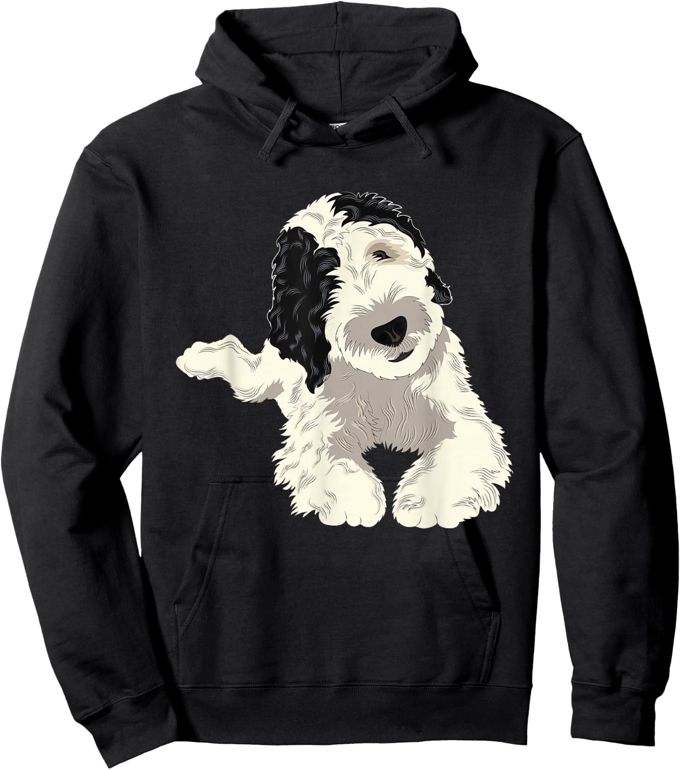 Doodle Dog Sheepadoodle Hoodie - Hoodie | Black