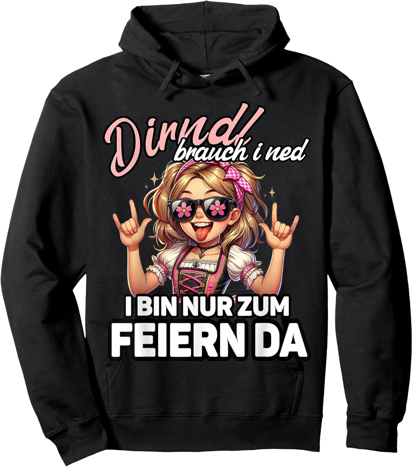 Dirndl Brauch I Ned Oktoberfest Trachtenshirt Damen Trachten Hoodie - Hoodie | Black