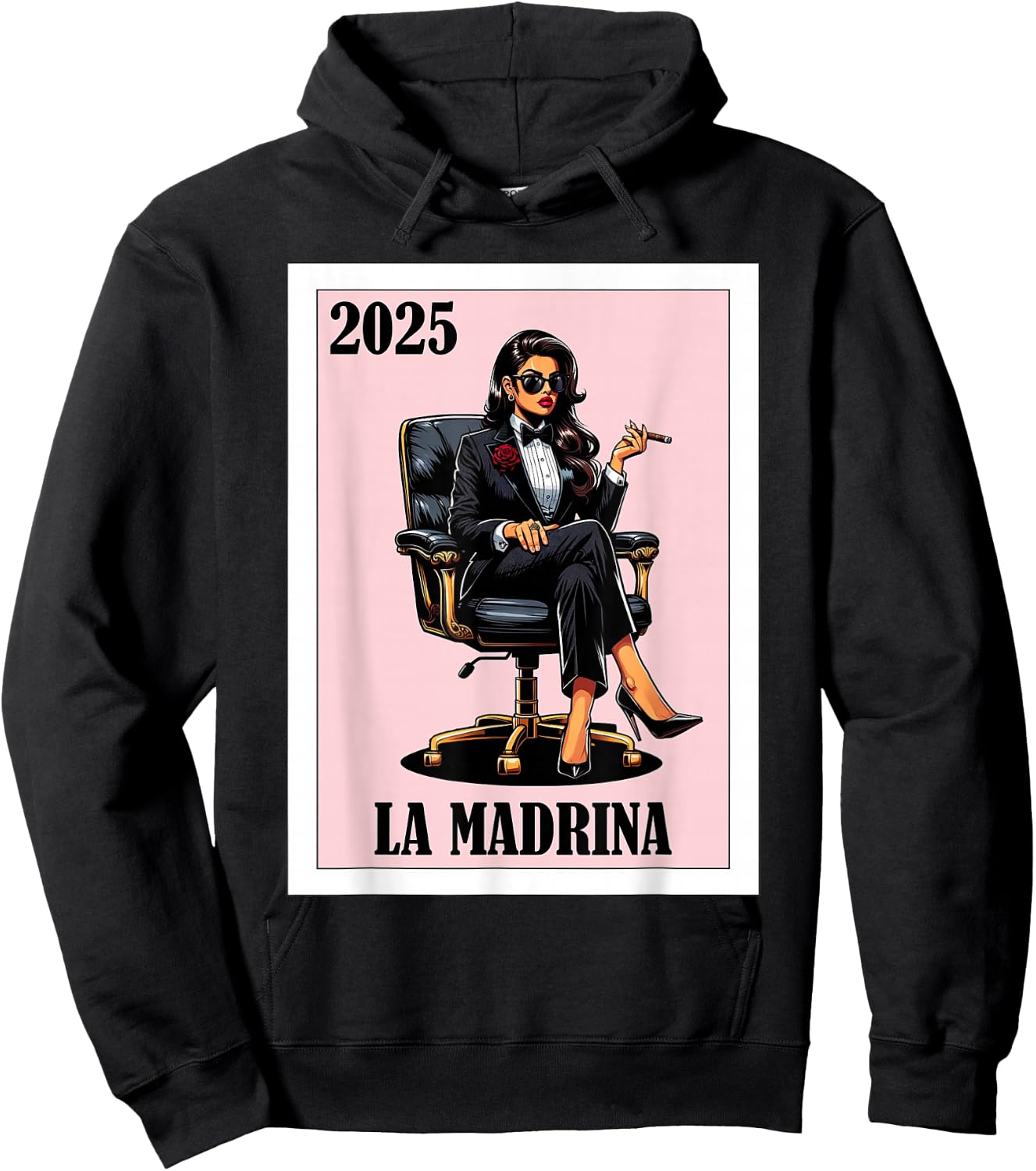 Funny Mexican Baptism Madrina Proposal 2025 - La Madrina Hoodie - Hoodie | Black