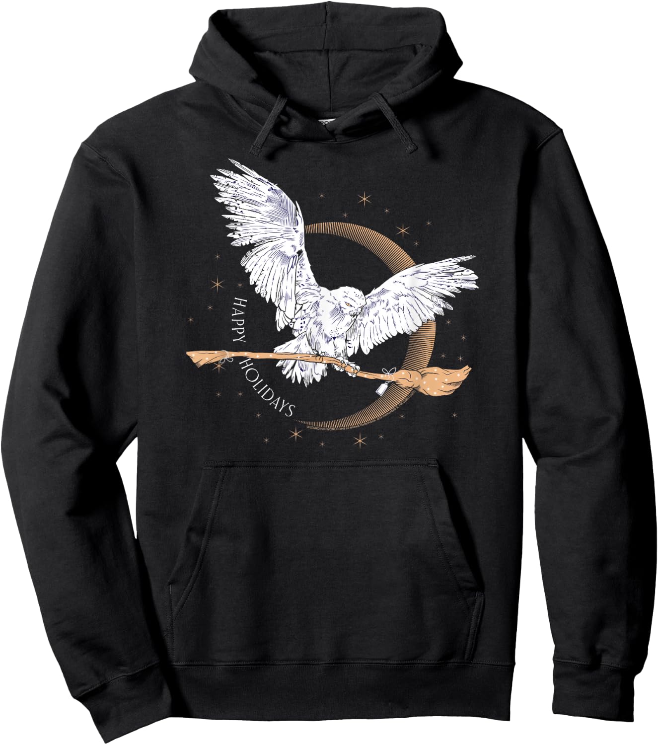 Harry Potter Happy Holidays Hedwig Hoodie - Hoodie | Black