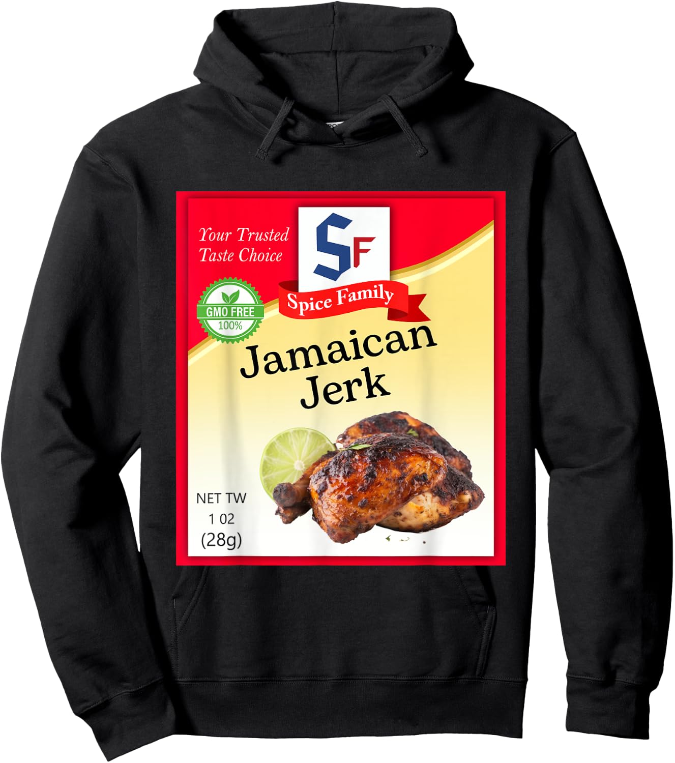 Jamaican Jerk Condiment Costume Holiday Spice Group Costumes Hoodie - Hoodie | Black