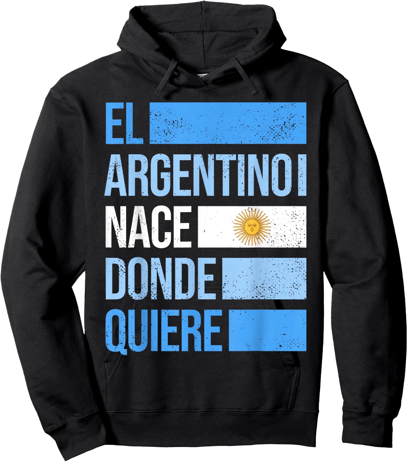 Honorary Argentine Argentina Flag Patriotic Argentinian Hoodie - Hoodie | Black