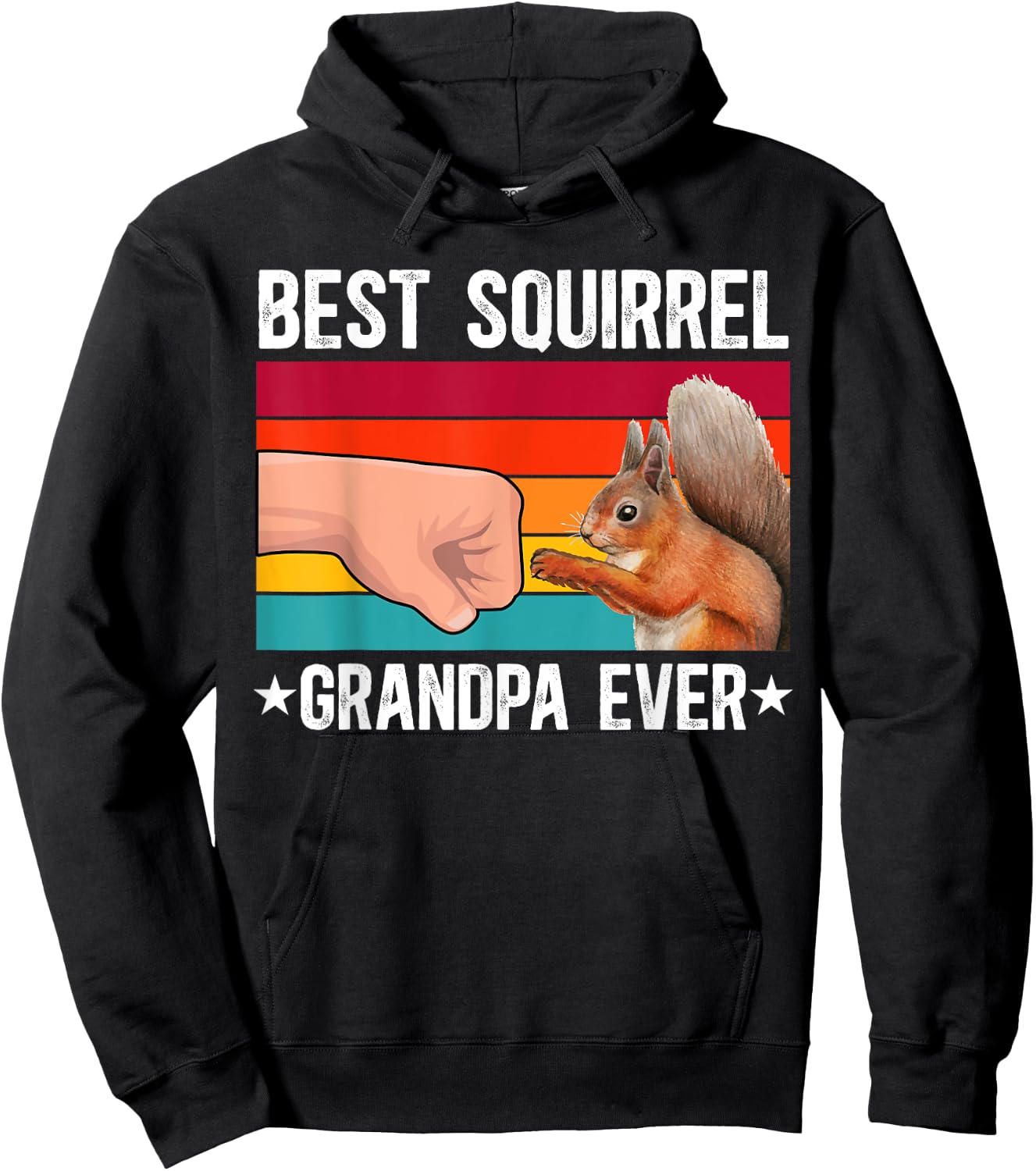 Best Squirrel Grandpa Ever Squirrel Owner Squirrel Lover Hoodie - Hoodie | Black
