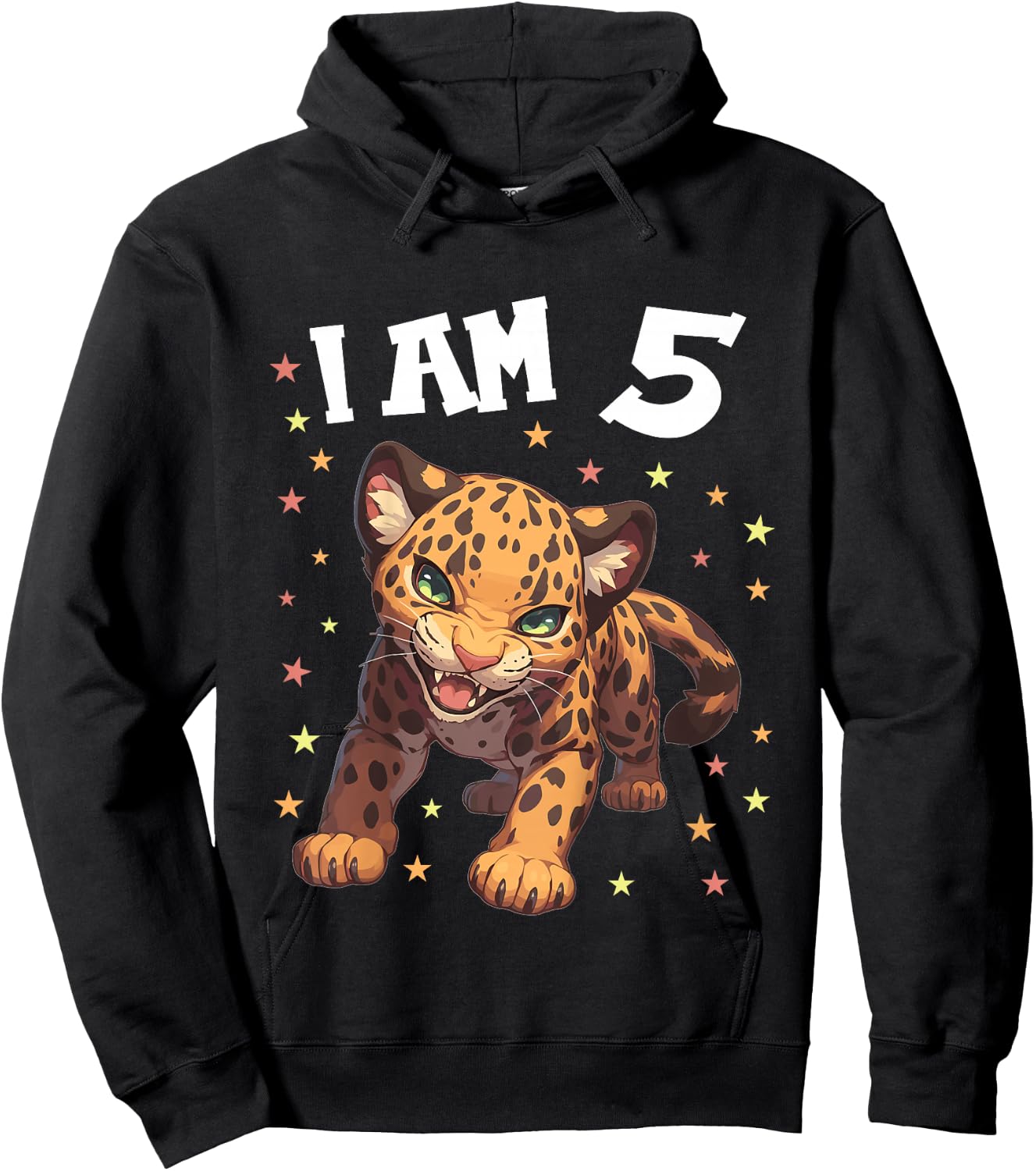 Kids 5 Years old 5 birthday Jaguars Boy Girl Jaguar Hoodie - Hoodie | Black