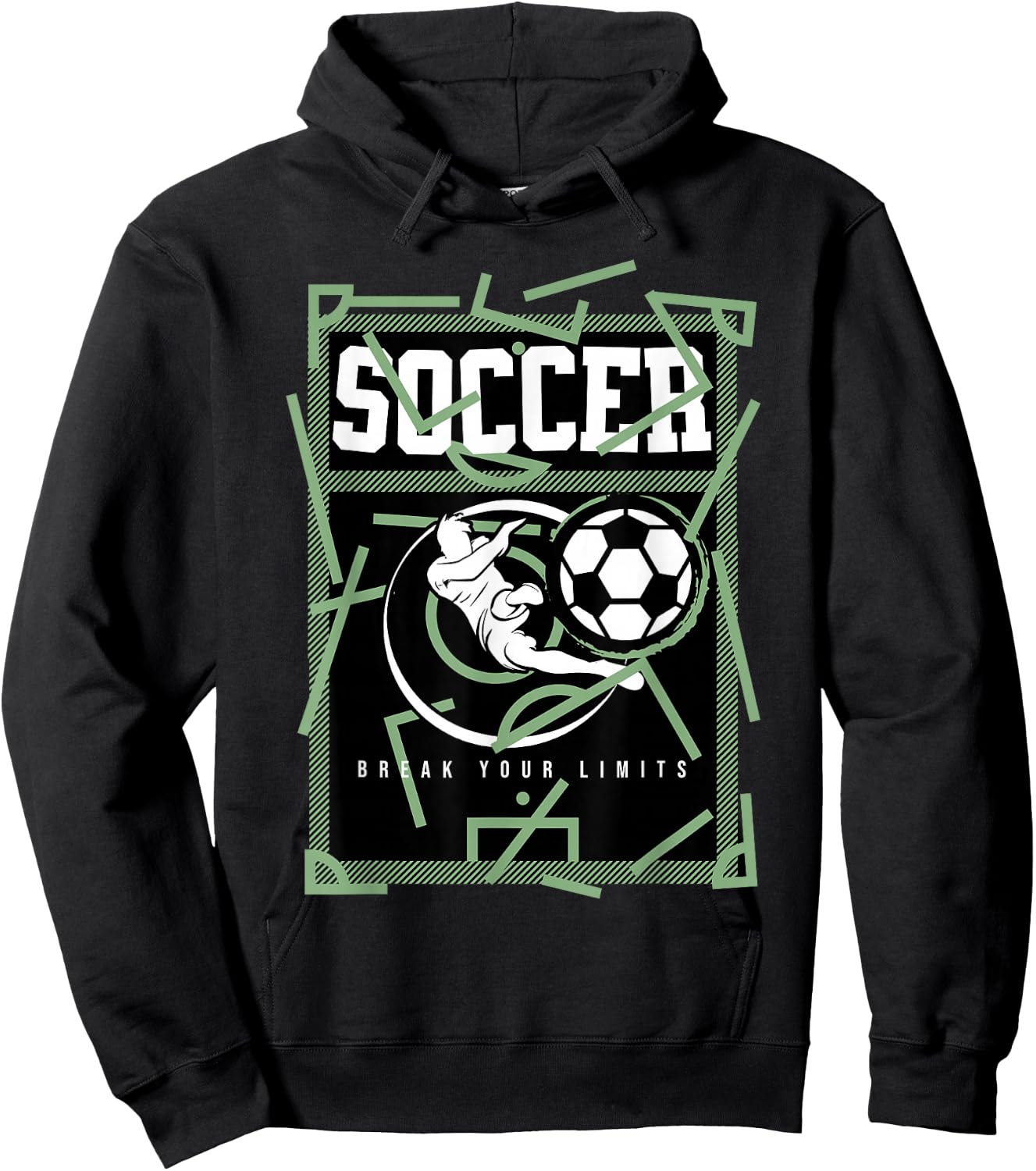 Soccer Break Your Limits Attitude Hoodie - Hoodie | Black