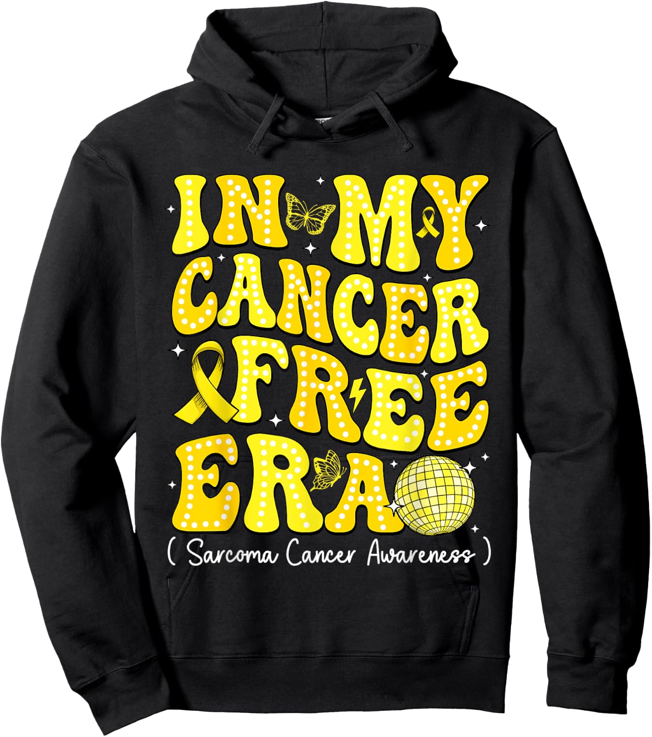 In My Cancer Free Era Dalmatian Dots Sarcoma Cancer Hoodie - Hoodie | Black