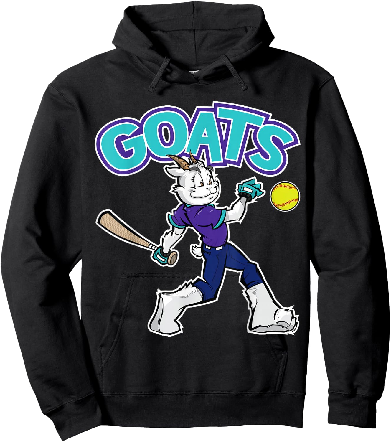 GOATS Softball Hoodie - Hoodie | Black