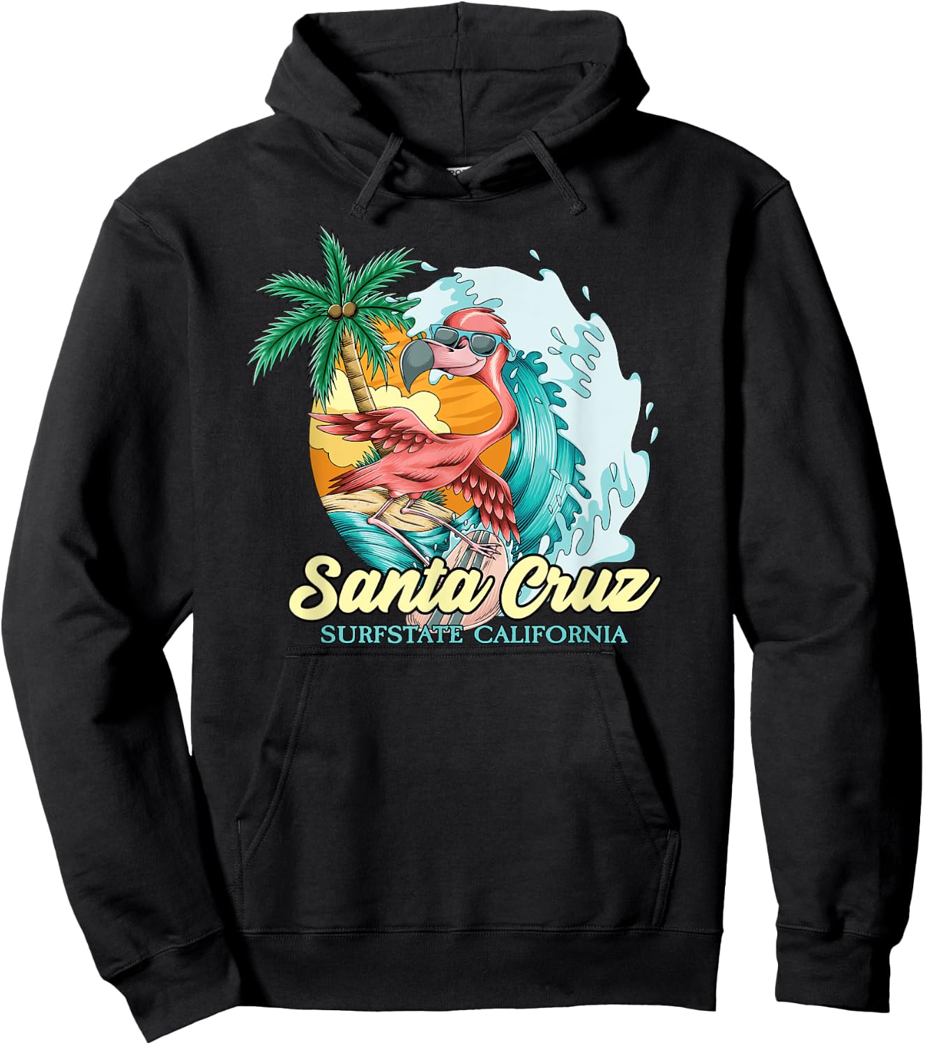Santa Cruz CA Kalifornien Surfer I Santa Cruz Kalifornien Hoodie - Hoodie | Black