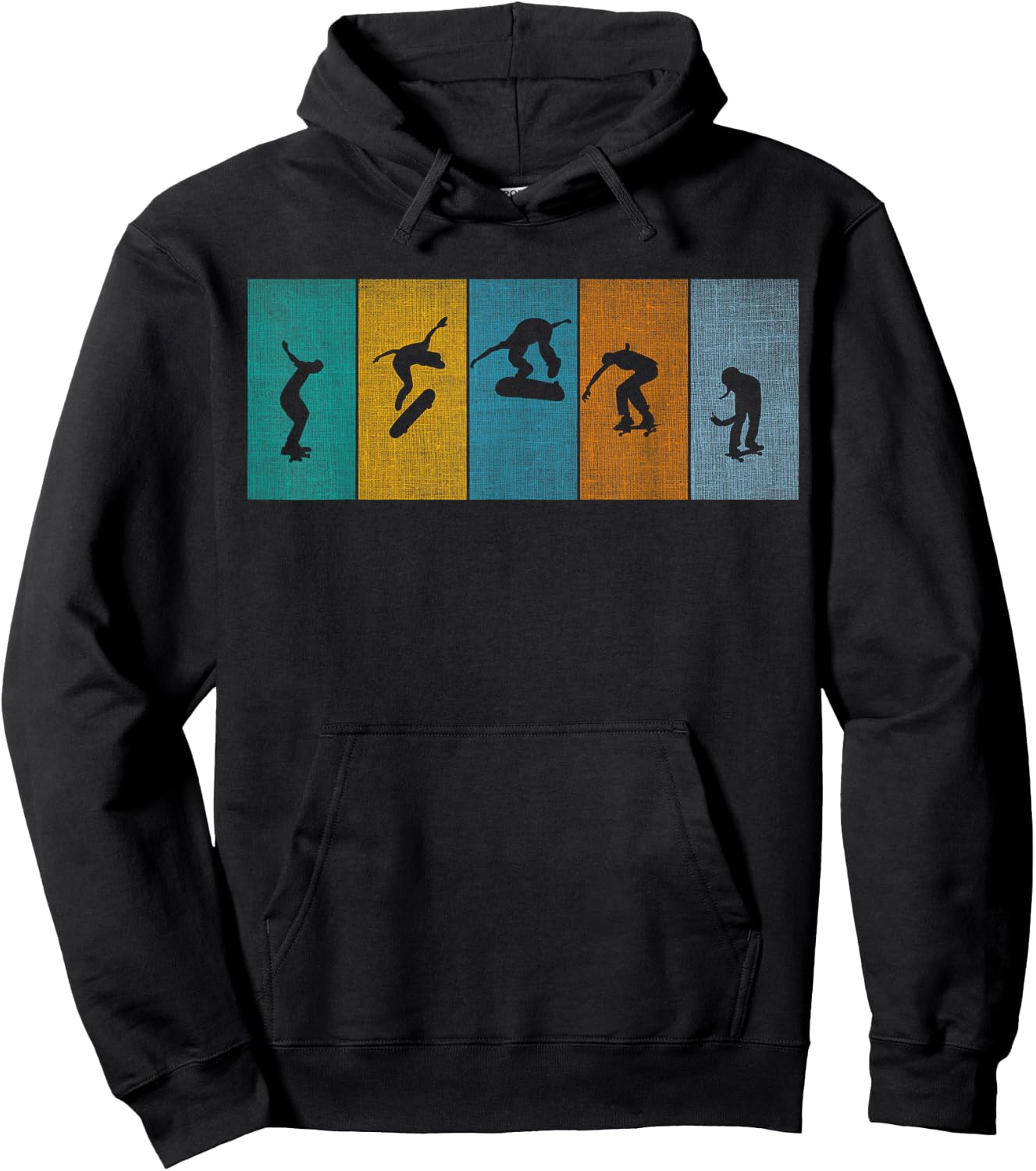 Retro Skater - Vintage Skateboarder, Skateboarding Lover Hoodie - Hoodie | Black