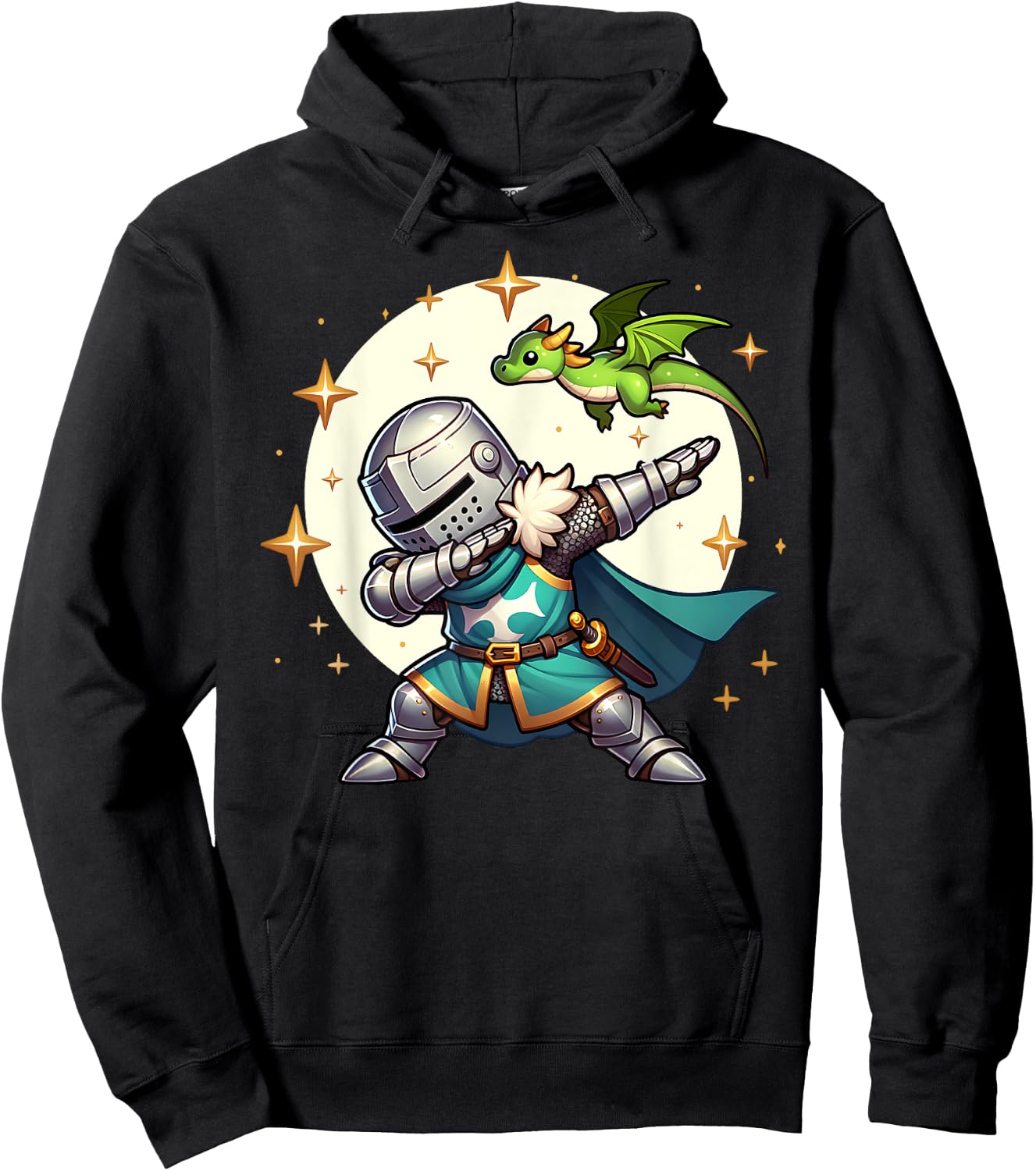 Ren Faire Dabbing Medieval Knight Dragon Funny Renaissance Hoodie - Hoodie | Black