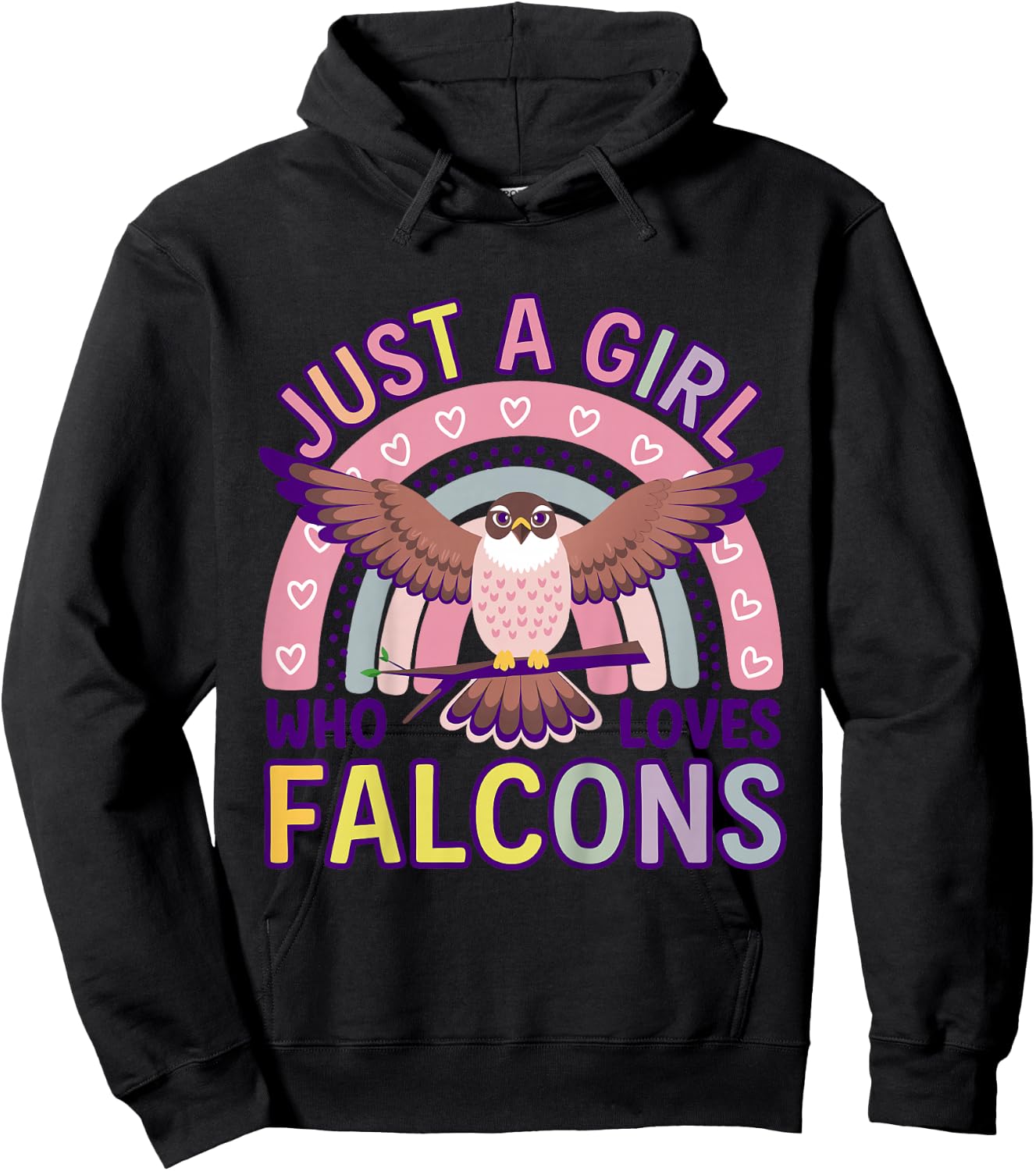 Girl Falcon Kids Hoodie - Hoodie | Black
