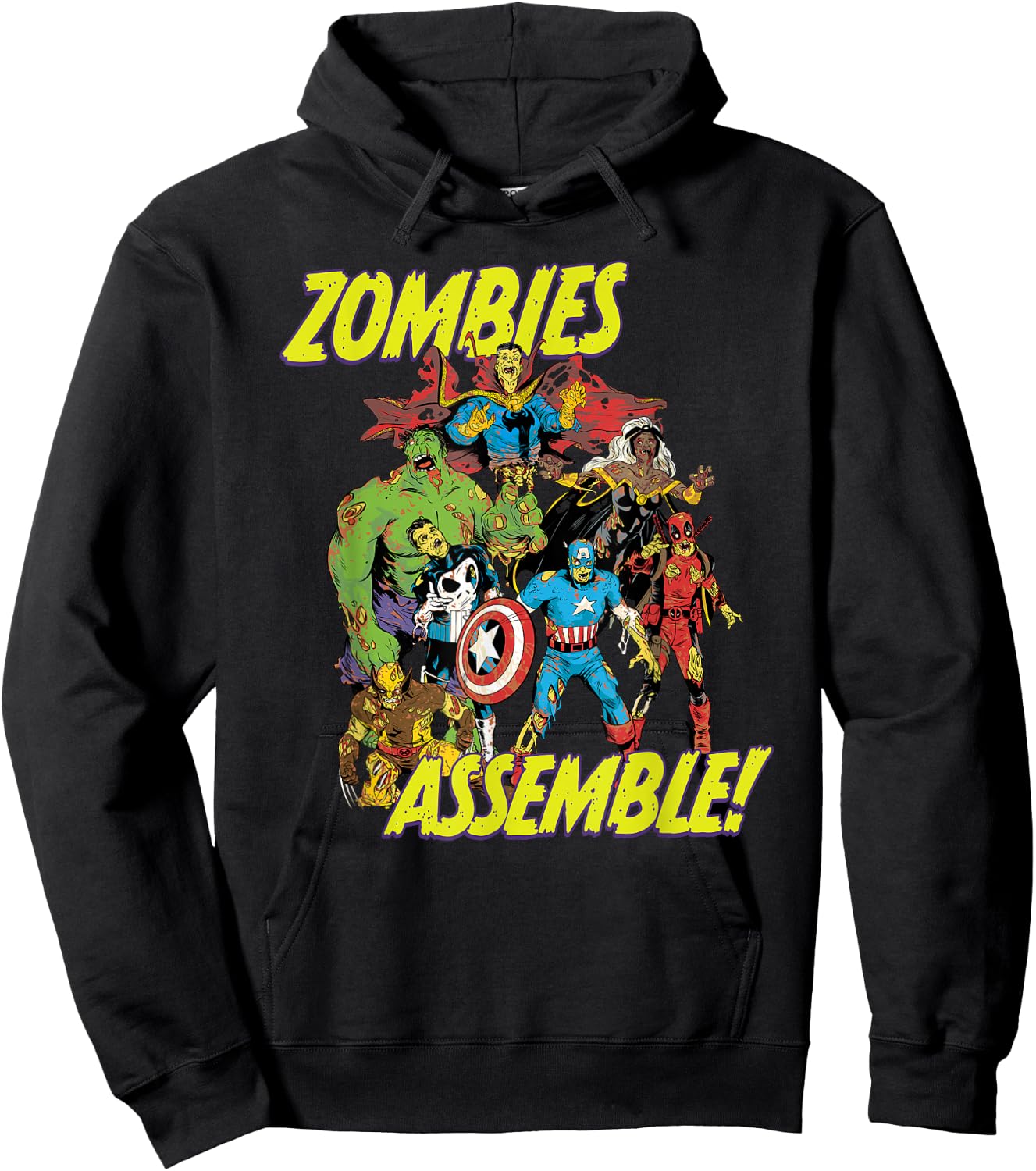 Marvel Zombies Super Hero Zombies Assemble Halloween Hoodie - Hoodie | Black