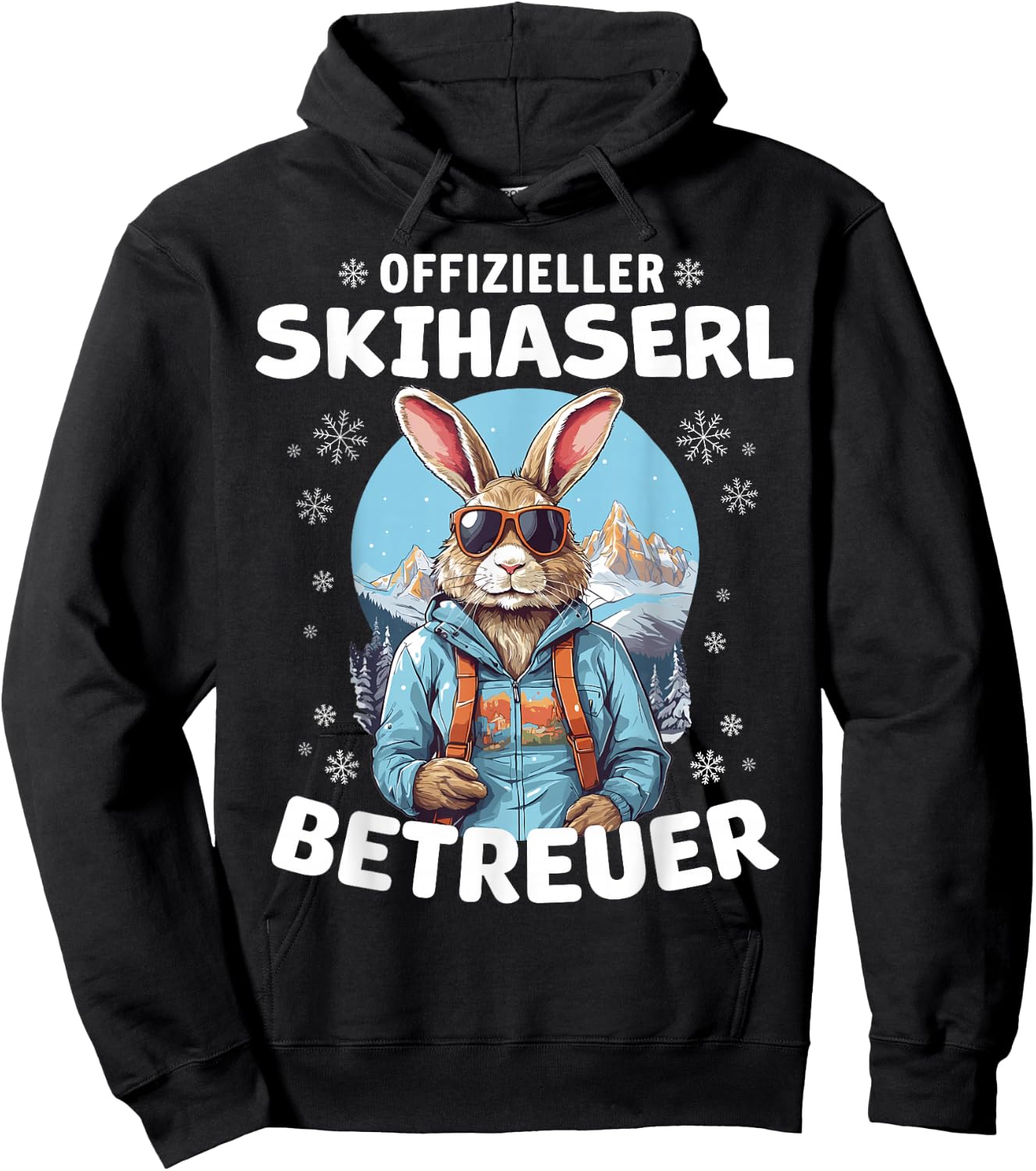 Official Skihaserl Caregiver Apres Ski Skier , black Hoodie - Hoodie | Black