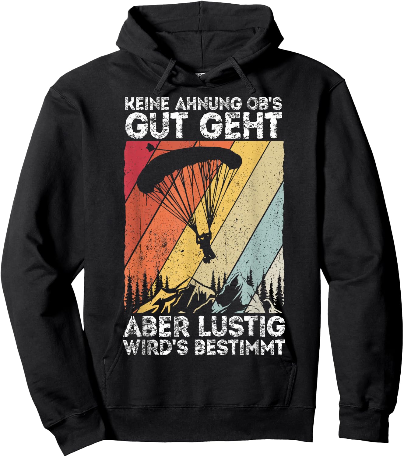 Paragliding Gleitschirmflieger Fallschirmspringer Fallschirm Hoodie - Hoodie | Black