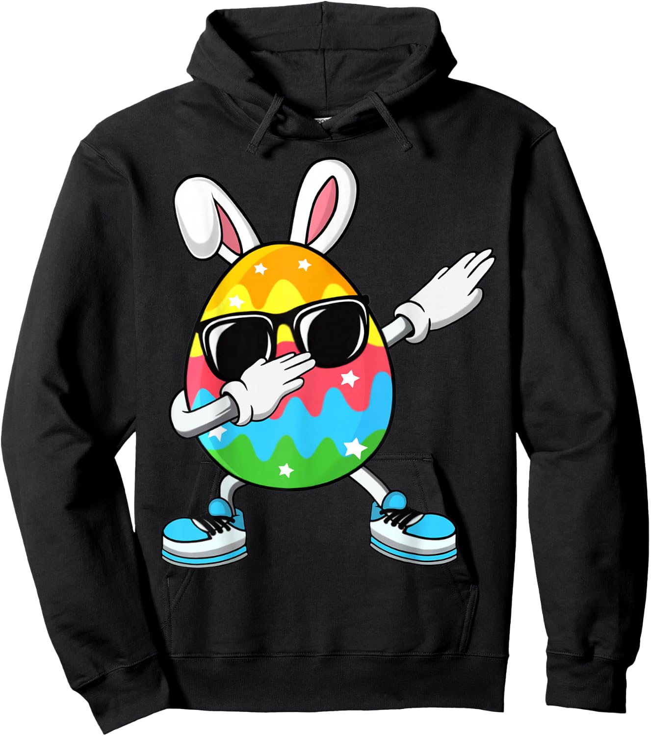 Dabbing Easter Egg for Boys Girls Kids Happy Easter Bunny Hoodie - Hoodie | Black