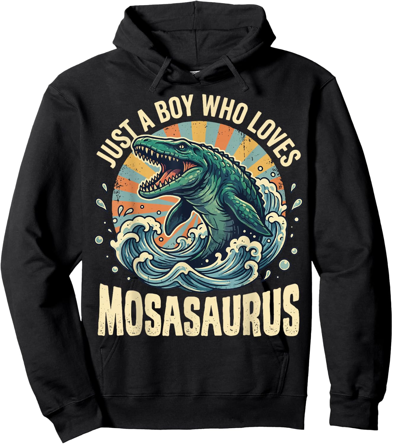 Just A Boy Who Loves Mosasaurus Hoodie - Hoodie | Black