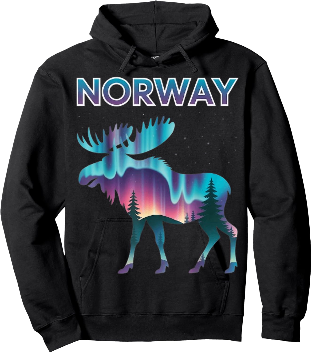Orignal Norvège Aurore boréale Hoodie - Hoodie | Black