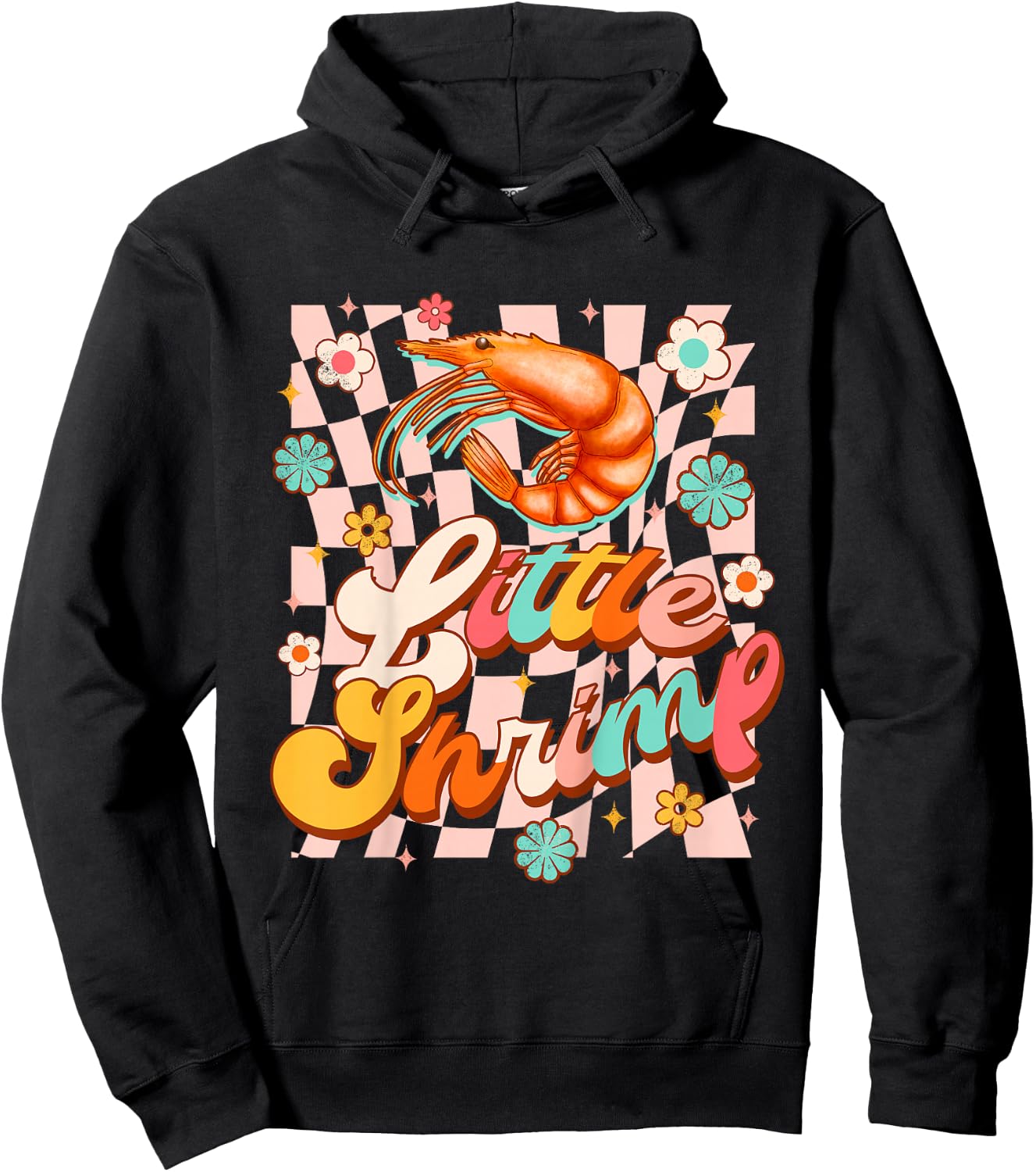 Kids Baby Shower Cute Shrimp Seafood Lover Little Shrimp Toddler Hoodie - Hoodie | Black