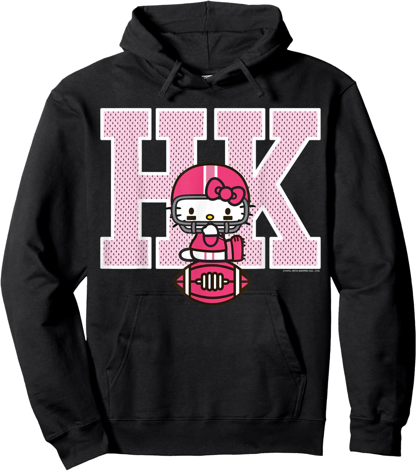 Hello Kitty Football Spirit Shirt Hoodie - Hoodie | Black