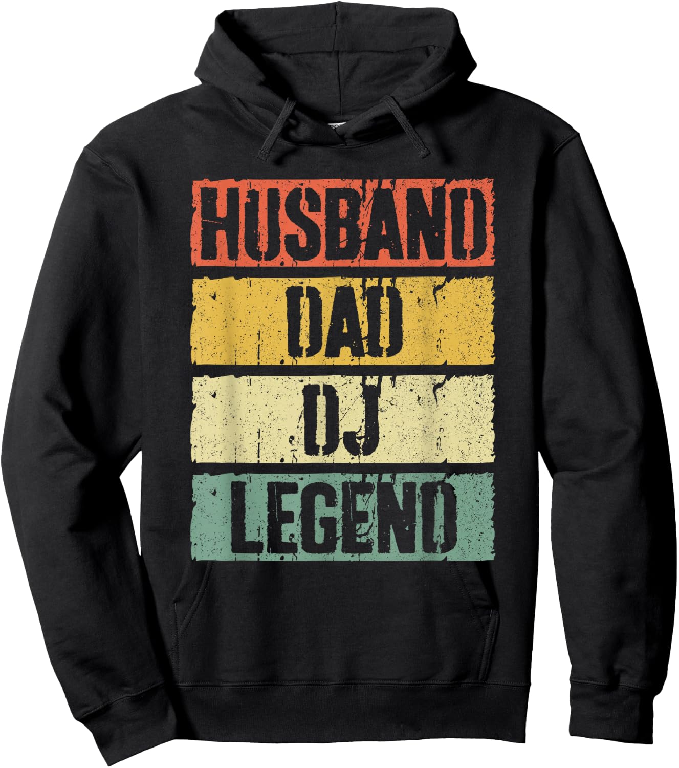Husband Dad DJ Legend Shirt Men Fathers Day Hoodie - Hoodie | Black