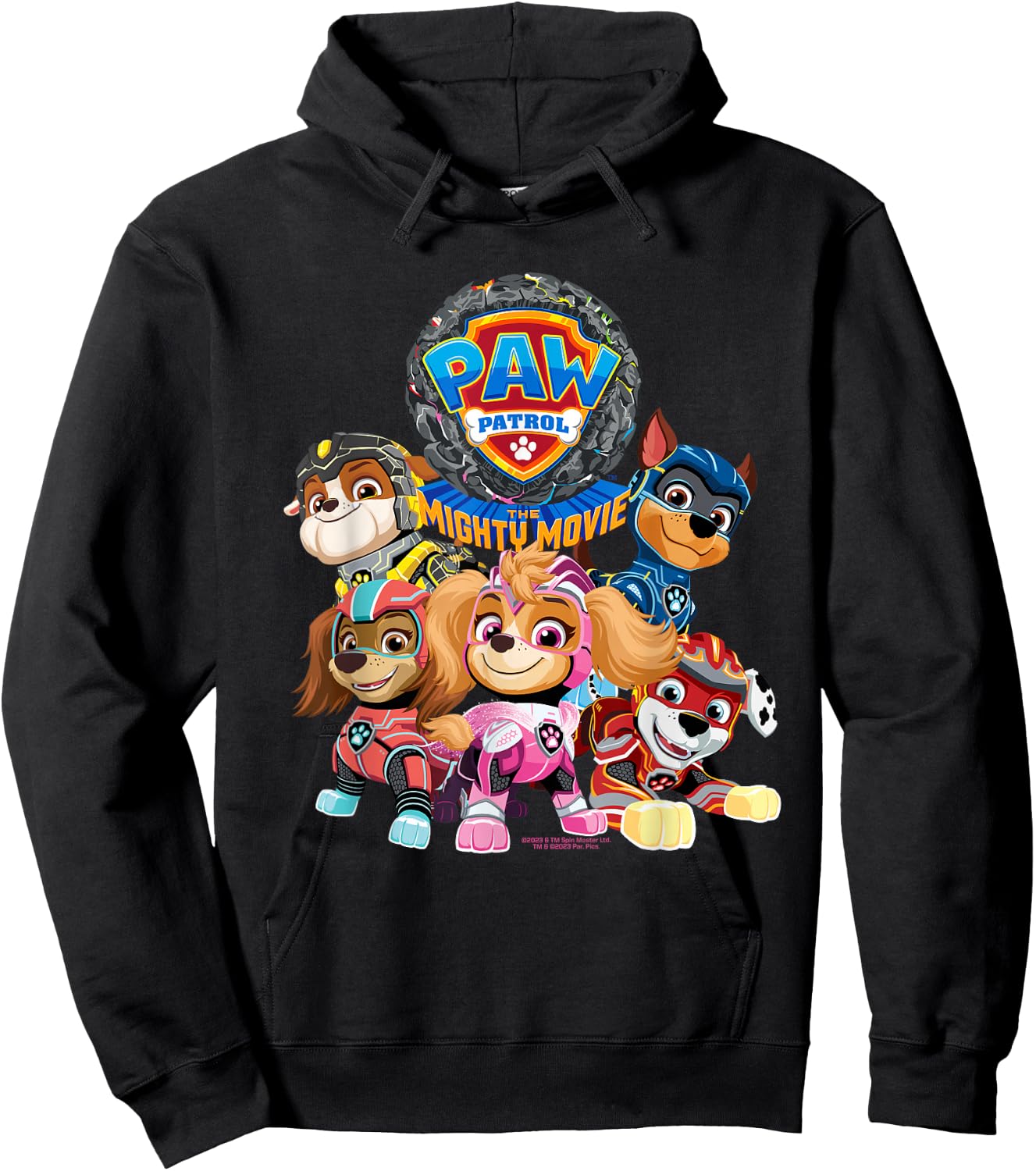 PAW Patrol: The Mighty Movie Group , Blue, S Hoodie - Hoodie | Black