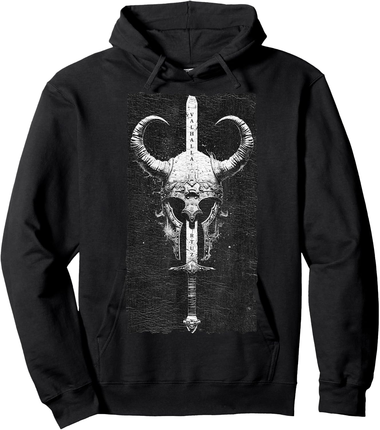 Valhalla Odin Thor Runes Viking Helmet Warrior Viking Hoodie - Hoodie | Black