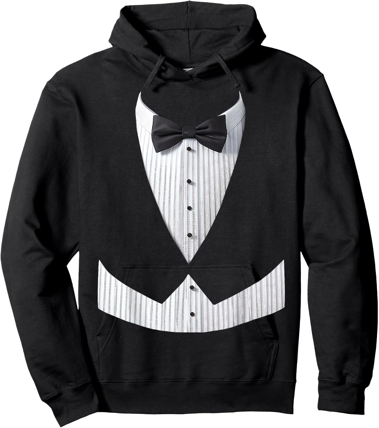 Suit Print Tailcoat Tuxedo Bow Tie Vest Suit Costume , black Hoodie - Hoodie | Black