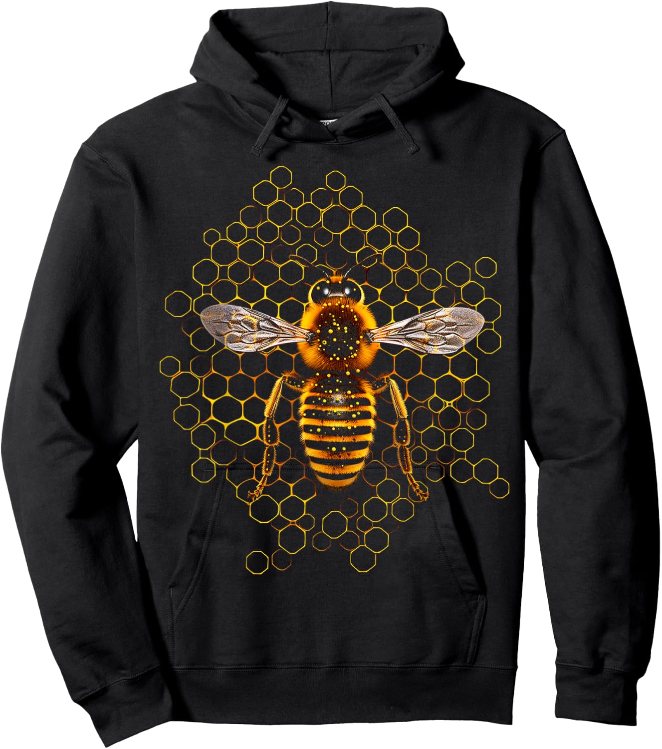 Biene Geometrisch Tier Zoo Kunst Biene Hoodie - Hoodie | Black